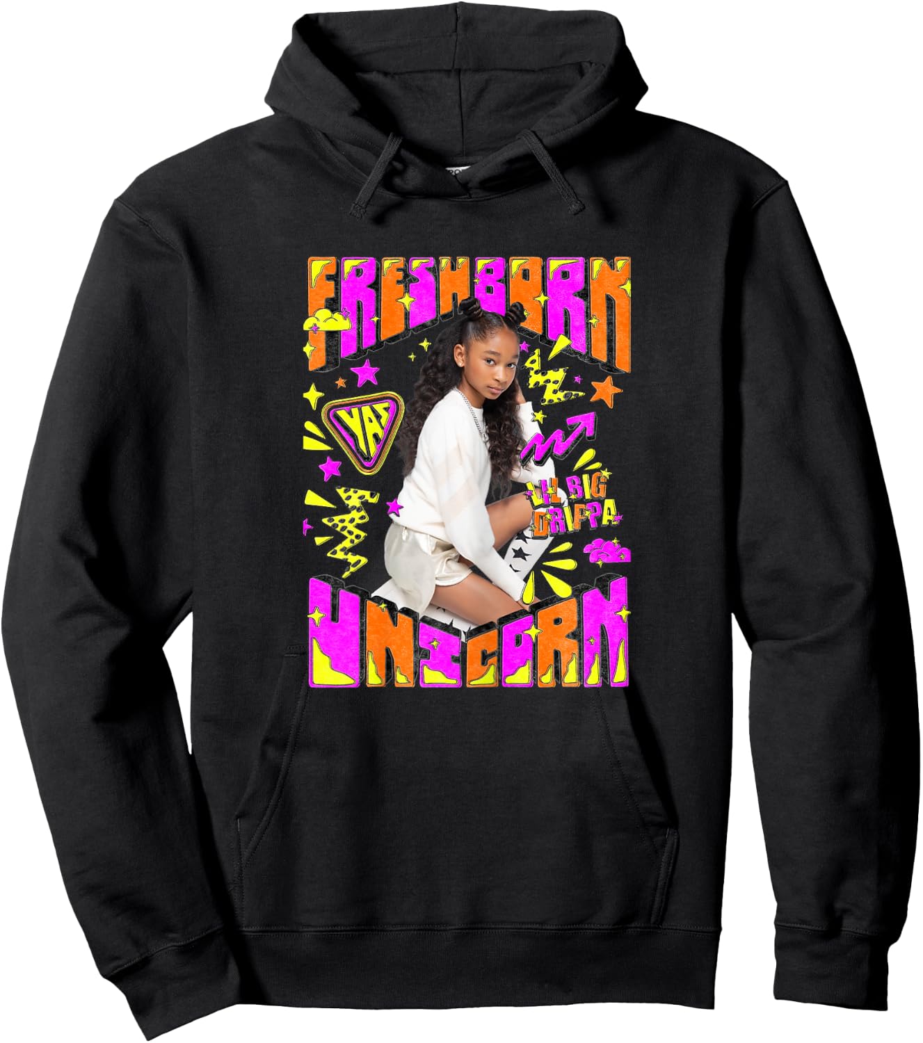 That Girl Lay Lay Fresh Bark Unicorn Hoodie - Hoodie | Black
