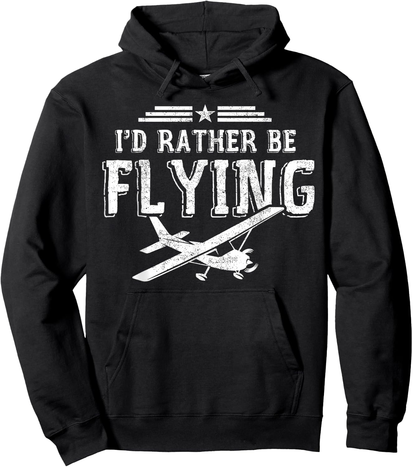 I'D Rather Be Flying Pilots Aeroplane Pilot Gift Hoodie - Hoodie | Black