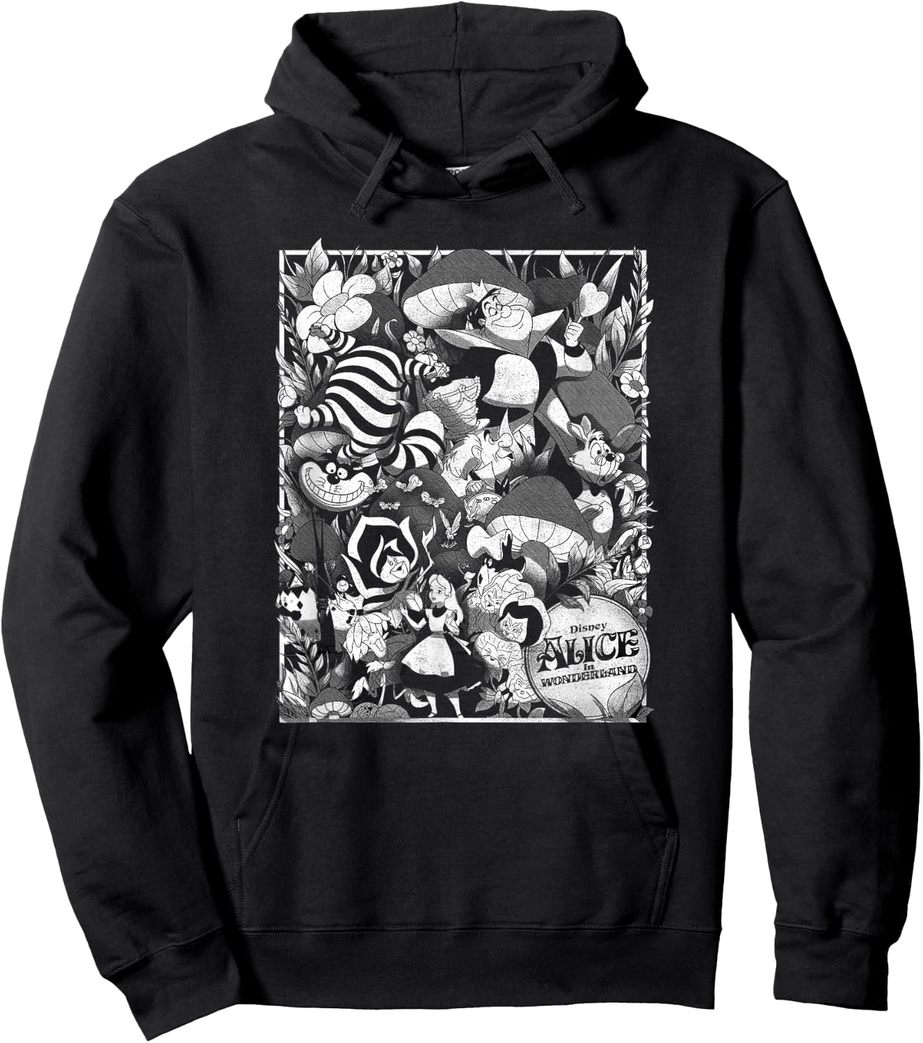 Disney Alice In Wonderland Group Collage Poster Hoodie - Hoodie | Black