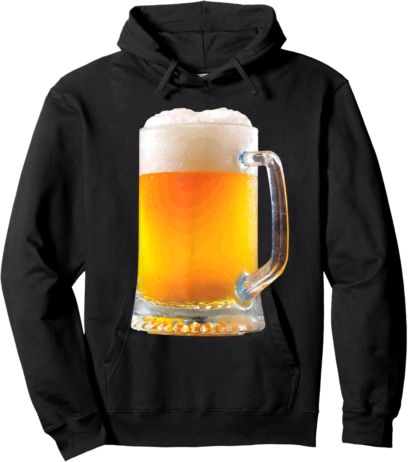 Beer Drinking Lovers Picture Cold Beer Mug Men Women Hoodie - Hoodie | Black