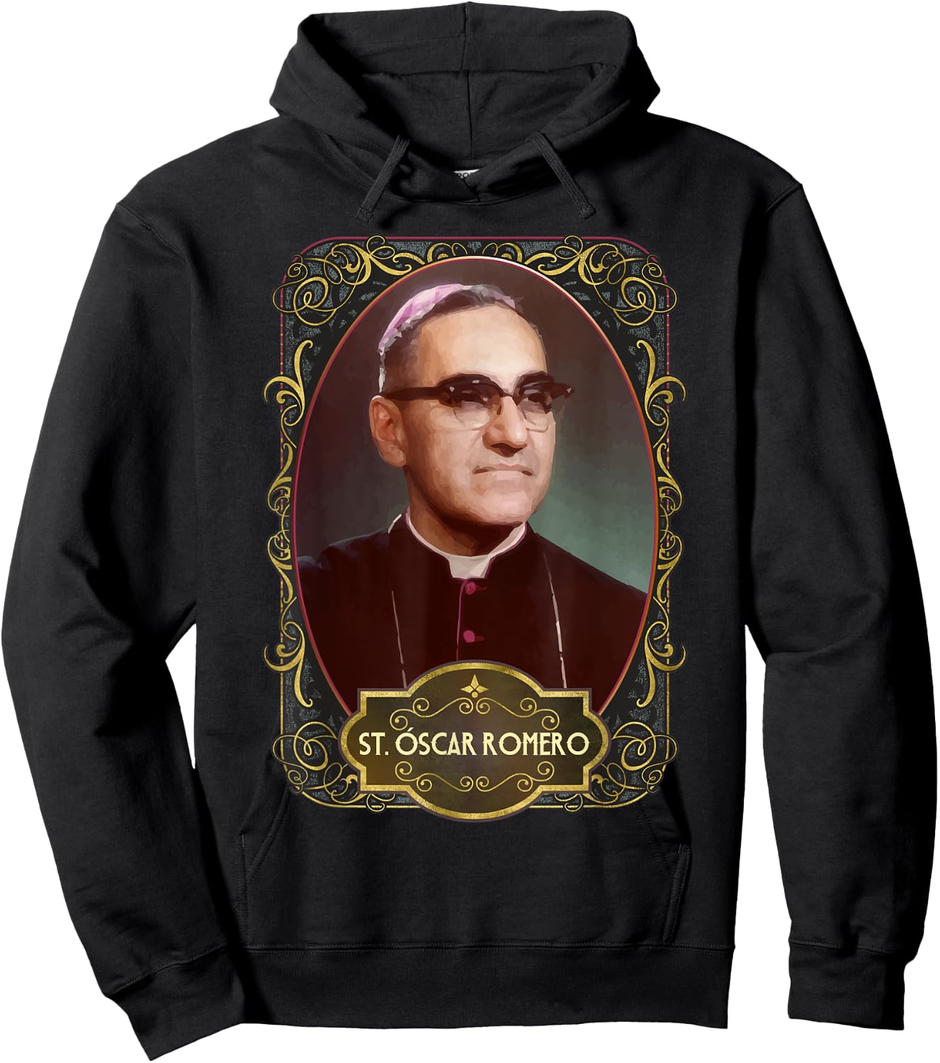 Saint Oscar Romero El Salvador Catholic Saint Monsenor Hoodie - Hoodie | Black