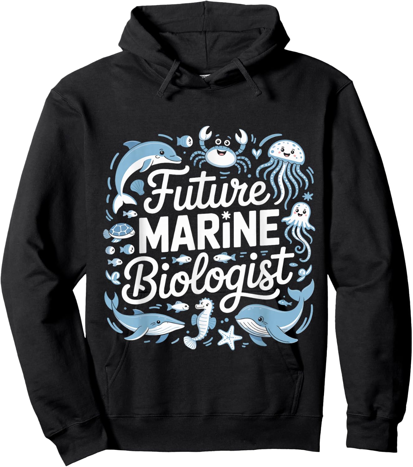 Future Marine Biologist Ocean Funny Marine Biology Hoodie - Hoodie | Black