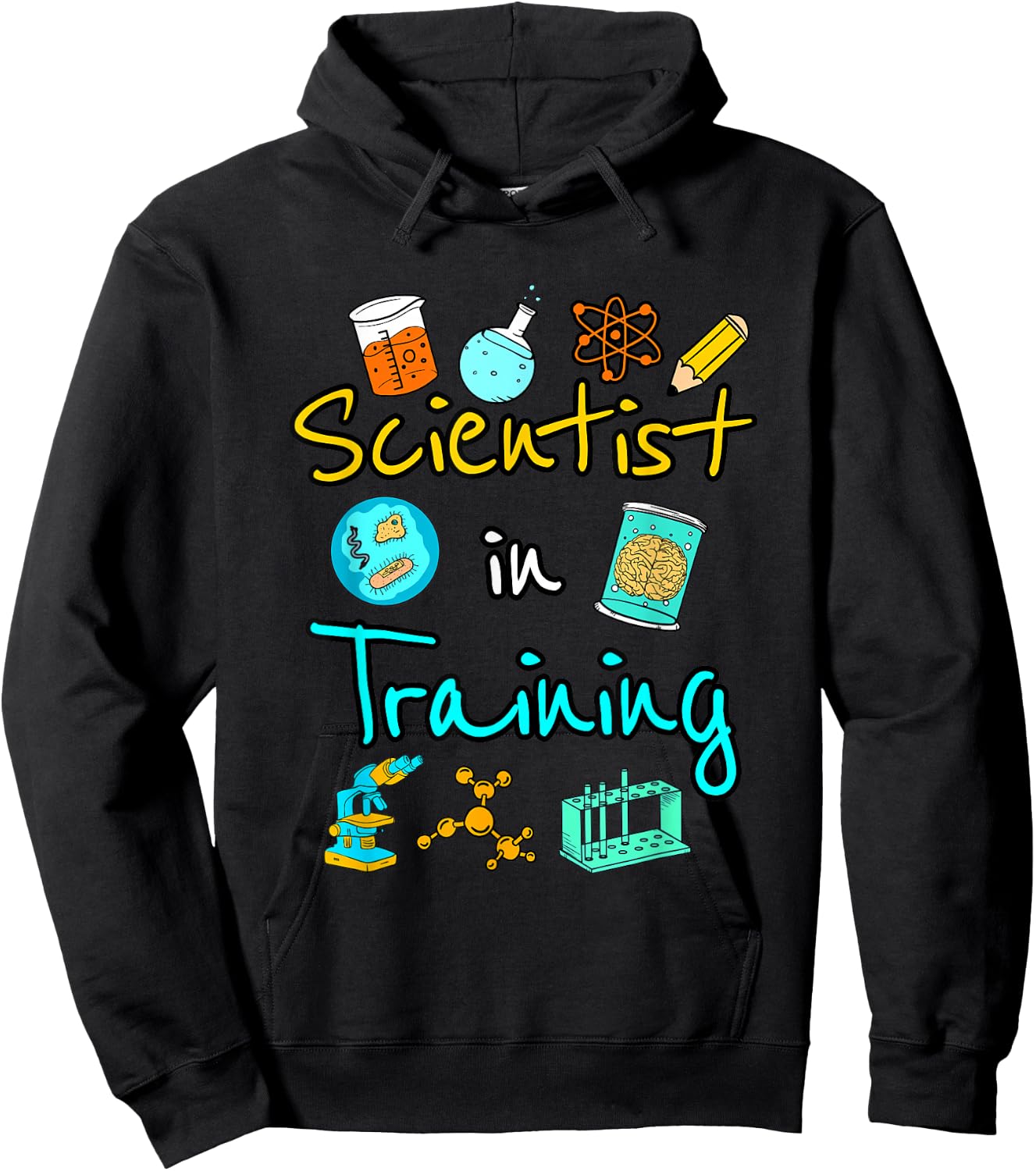 Scientist In Training Science Kids STEM Boys Girls Hoodie - Hoodie | Black