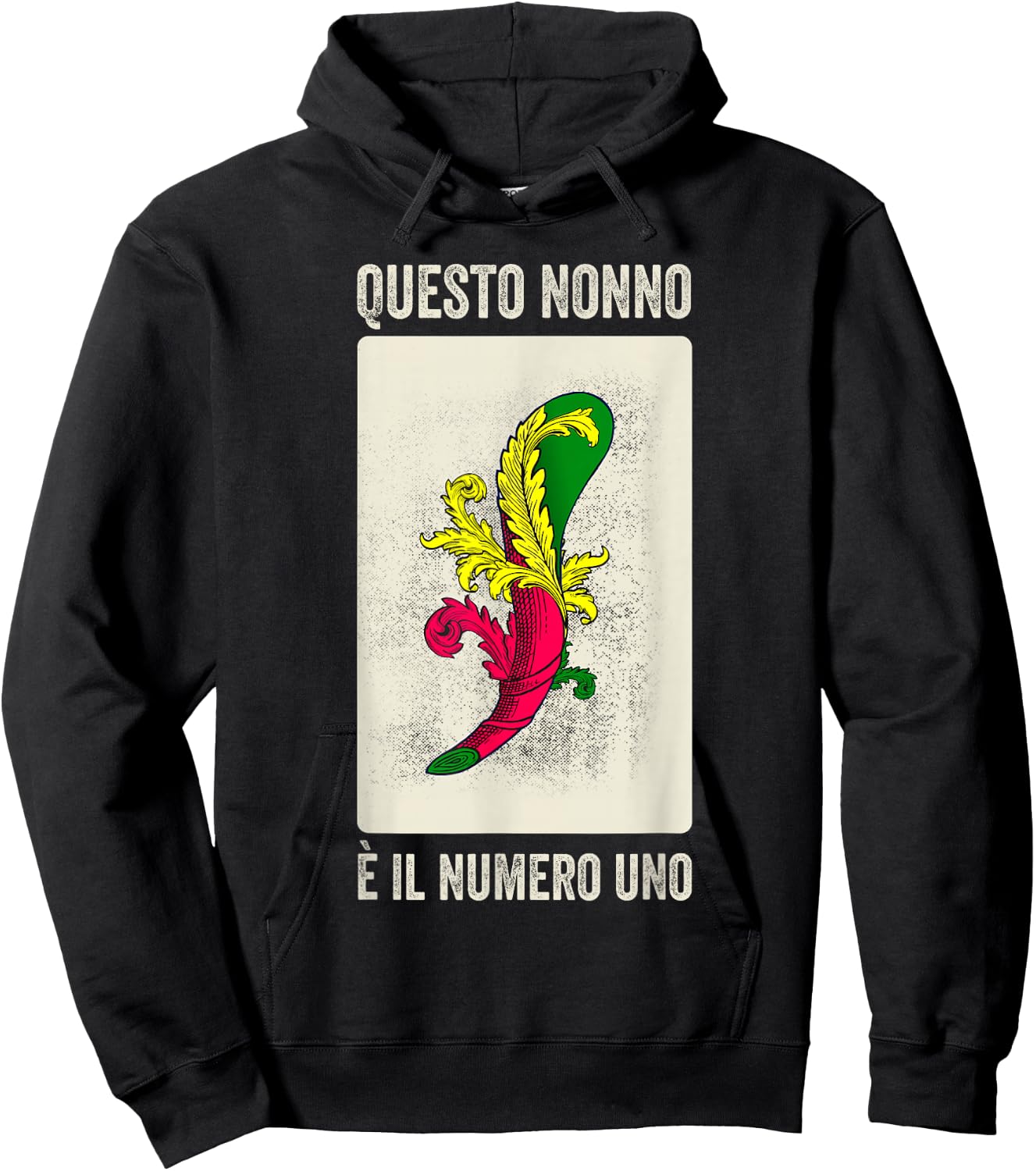 Grandpa Italian Nonno Scopa Game Scopa-Cards Hoodie - Hoodie | Black