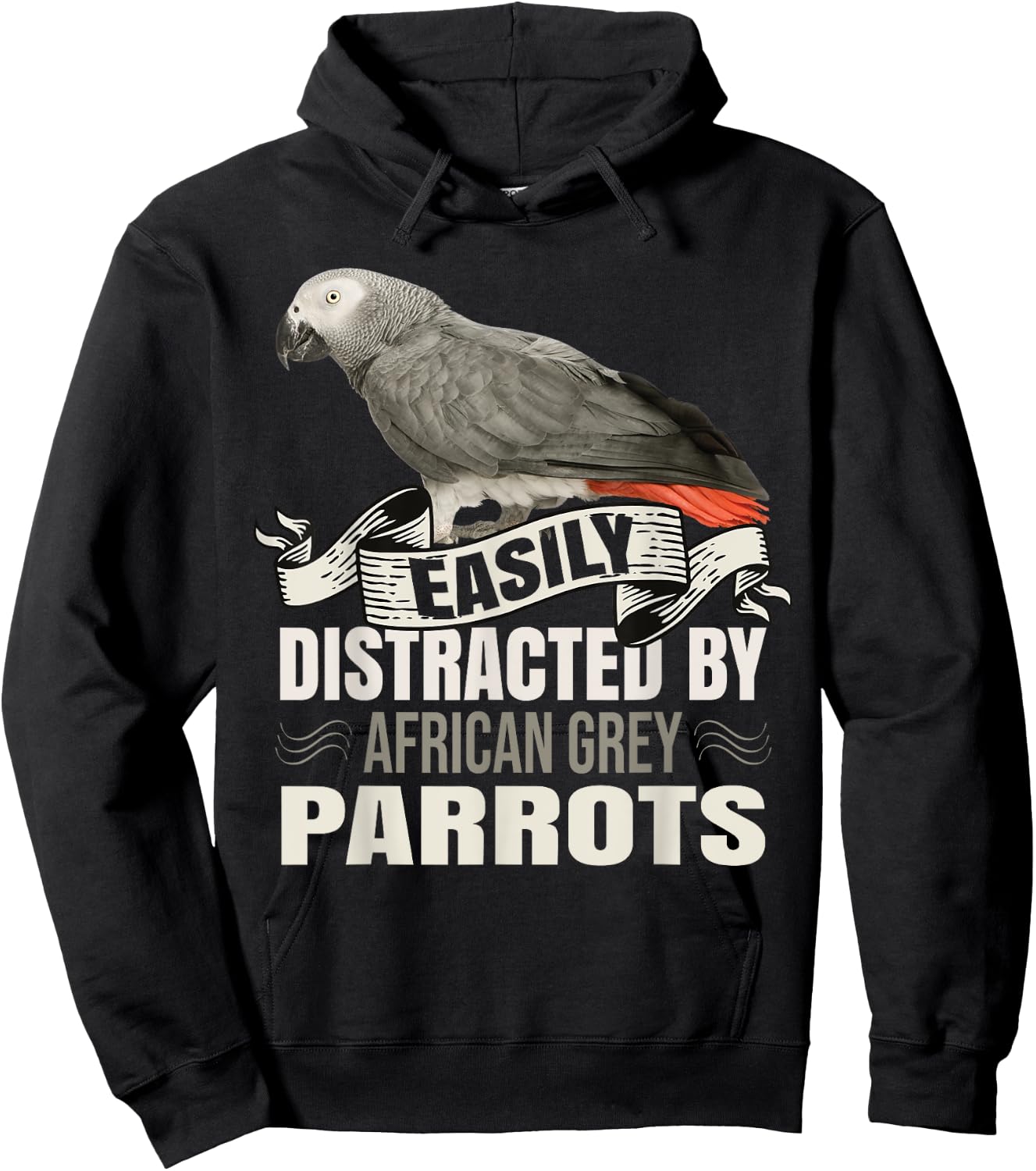 Funny African Grey Parrot Accessories For Zookeepers Hoodie - Hoodie | Black