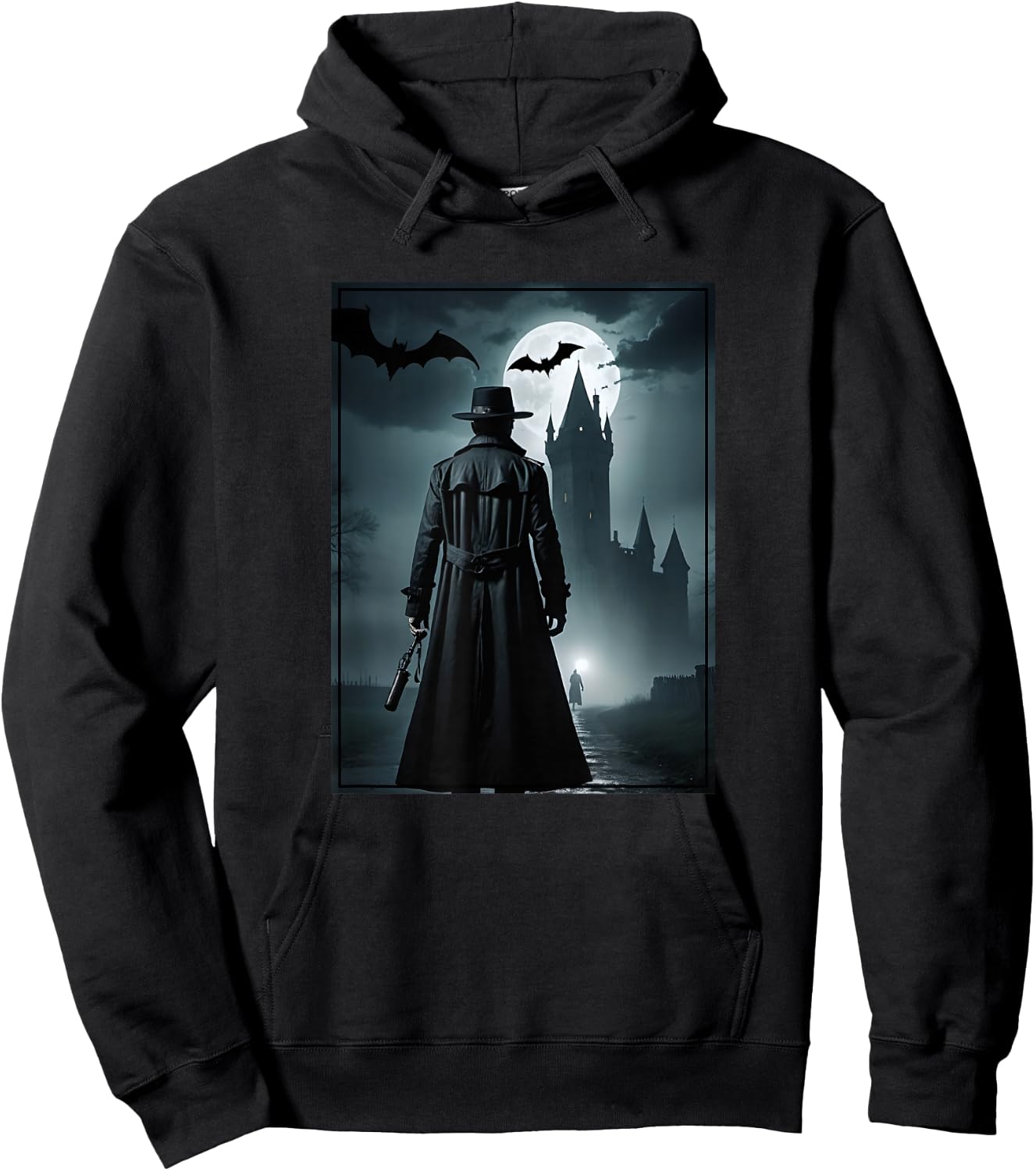 Van Helsing approaching Dracula's castle Hoodie - Hoodie | Black