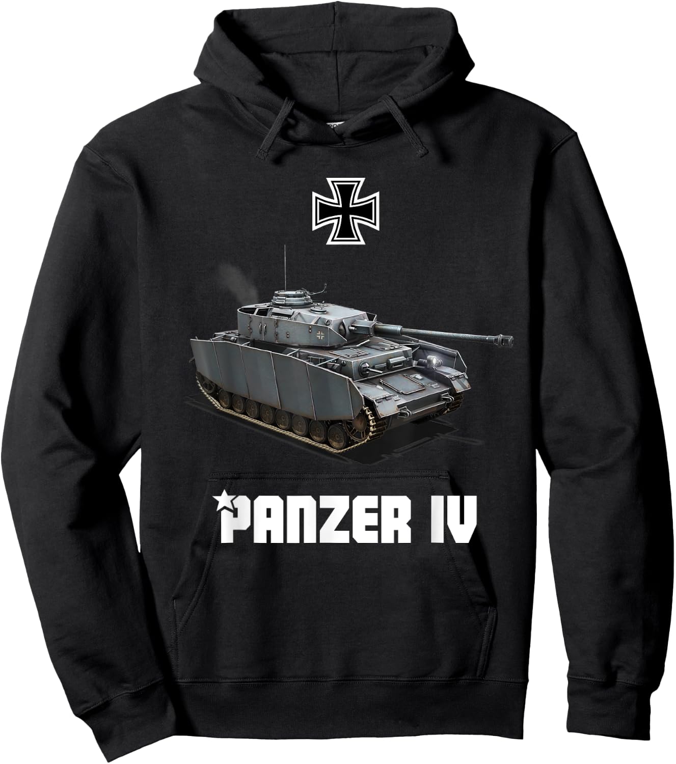 Panzer IV Ausf.G and H German Medium Tank WW2 Military Hoodie - Hoodie | Black