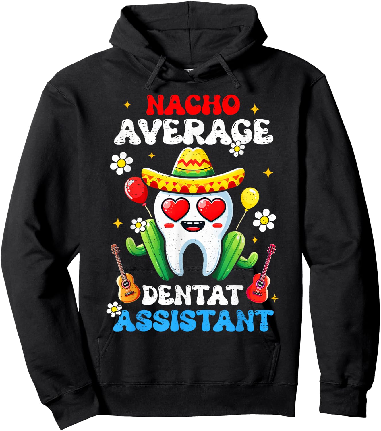 Cinco De Mayo Mexican Dentist Groovy Dental Tooth Fiesta 5th Hoodie - Hoodie | Black