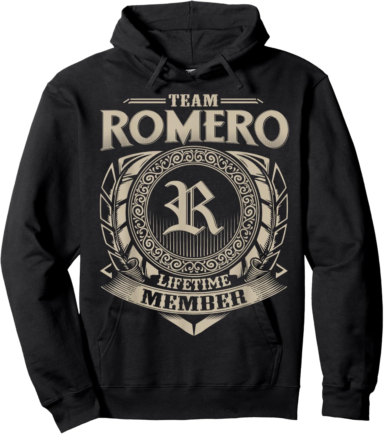 Team ROMERO Lifetime Member Vintage ROMERO Family Hoodie - Hoodie | Black