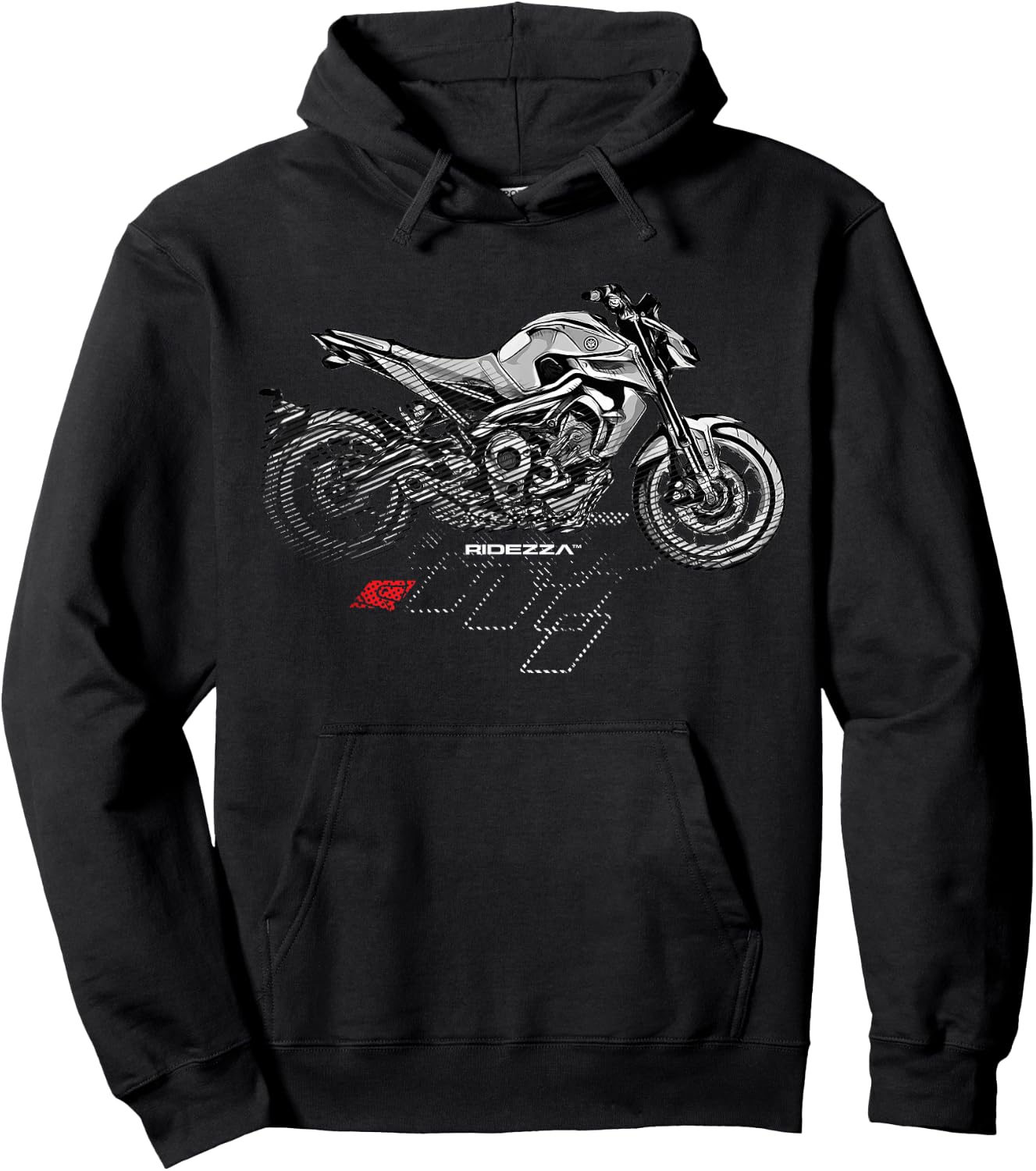 Ridezza SuperGP FZ09 MT09 Motorcyclist Hoodie - Hoodie | Black