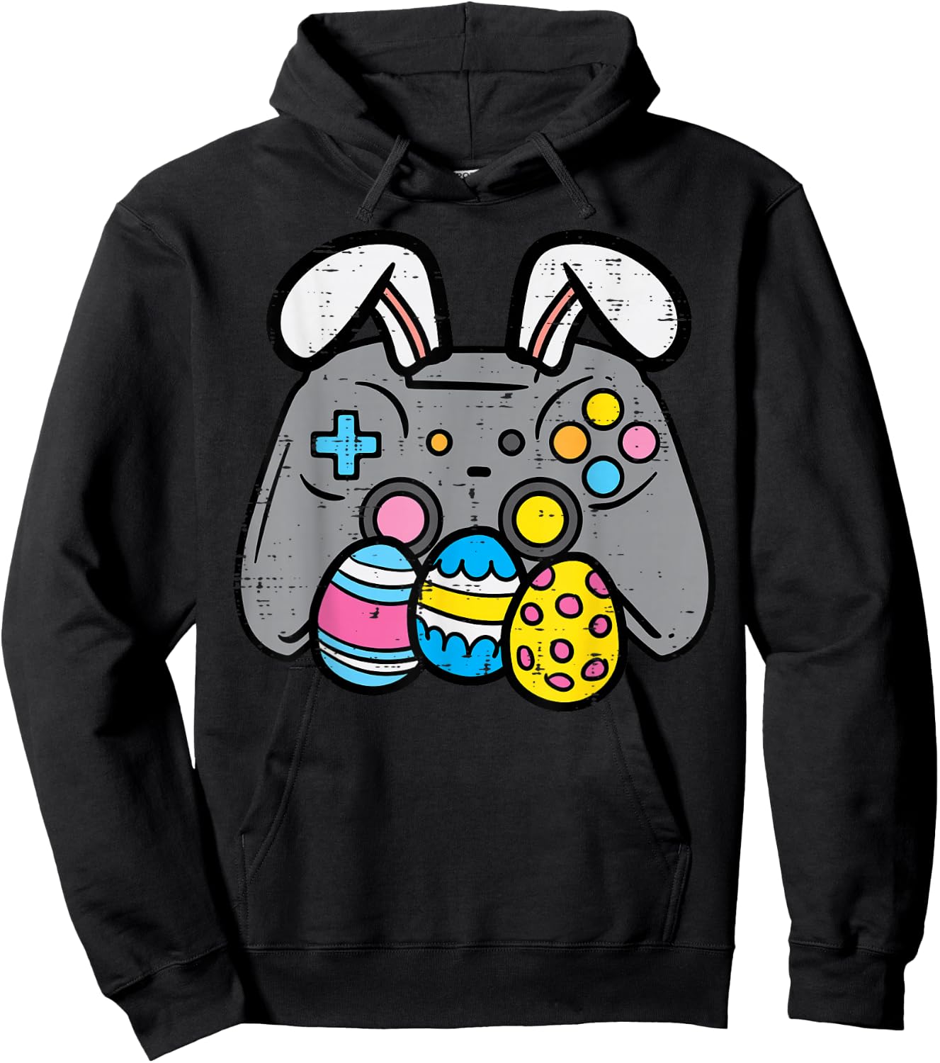 Easter Video Game Bunny Eggs Gaming Gamer Boys Men Teen Kids Small Hoodie - Hoodie | Black