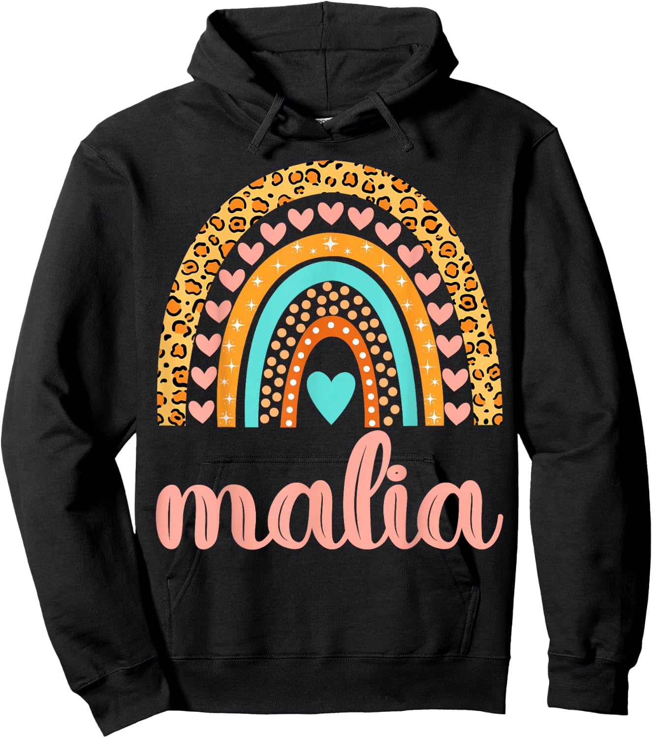 Malia Malia Name Birthday Shirt Gift Hoodie - Hoodie | Black