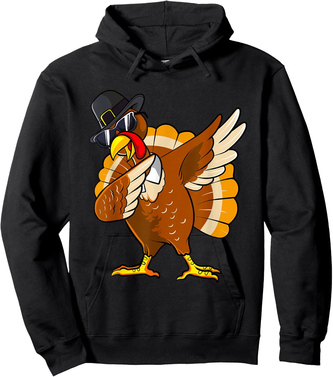Dabbing Turkey Thanksgiving Day Gifts Pilgrim Boys Kids Men Hoodie - Hoodie | Black