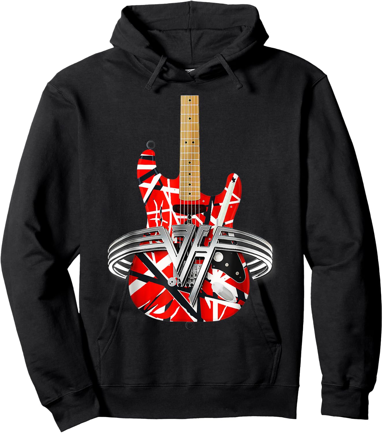 Vintage Classic Rock Red Guitar Lovers Gifts Women Hoodie - Hoodie | Black