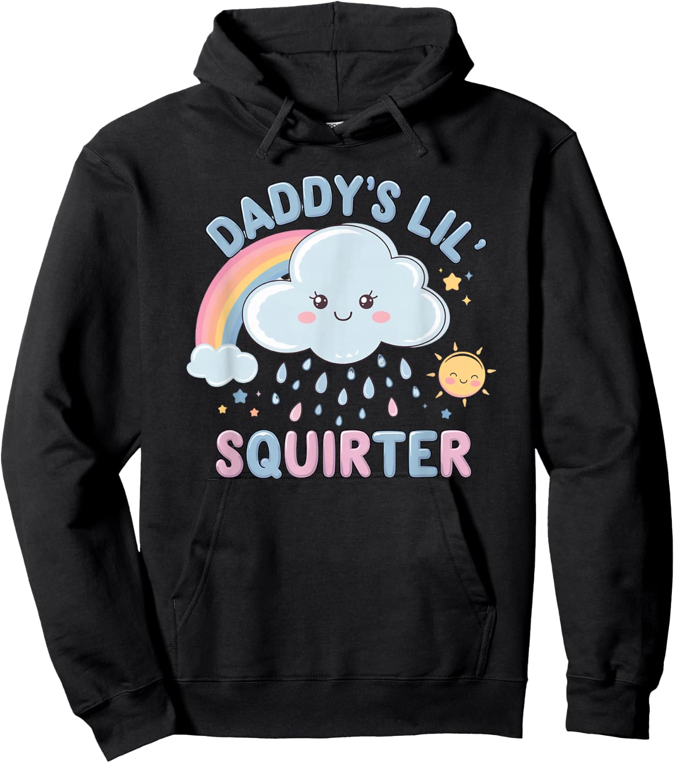 Inappropriate Funny Daddy's Lil Squirter Embarrassing Women Hoodie - Hoodie | Black