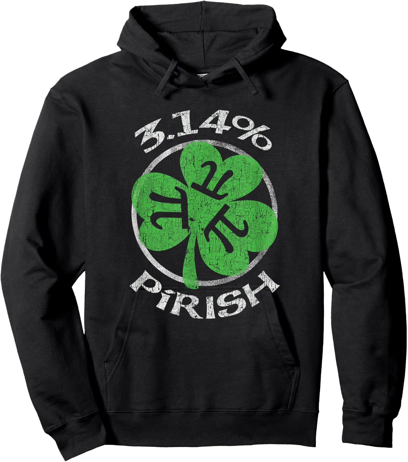 3.14% PIrish Funny St. Patricks Math Geek Pi Day Hoodie - Hoodie | Black