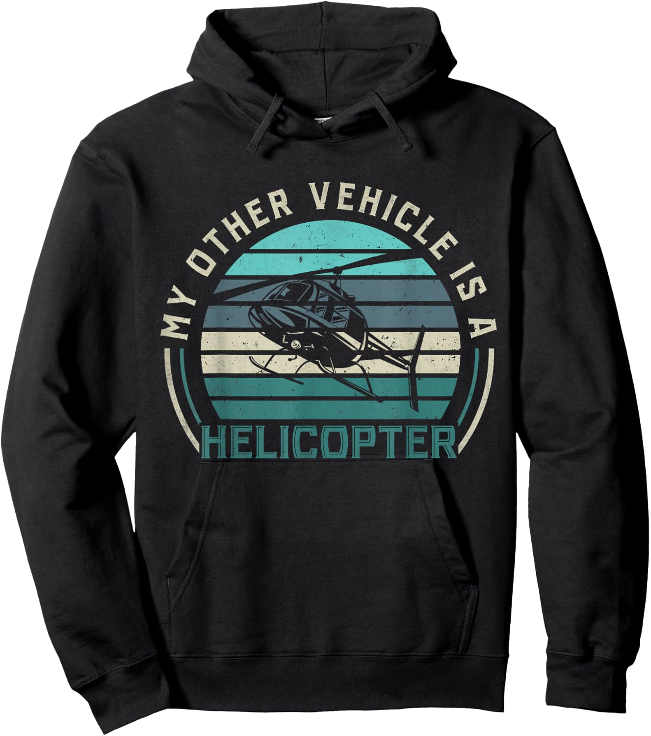 My Other Vehicle is A Helicopter | Funny Helicopter Pilots Hoodie - Hoodie | Black
