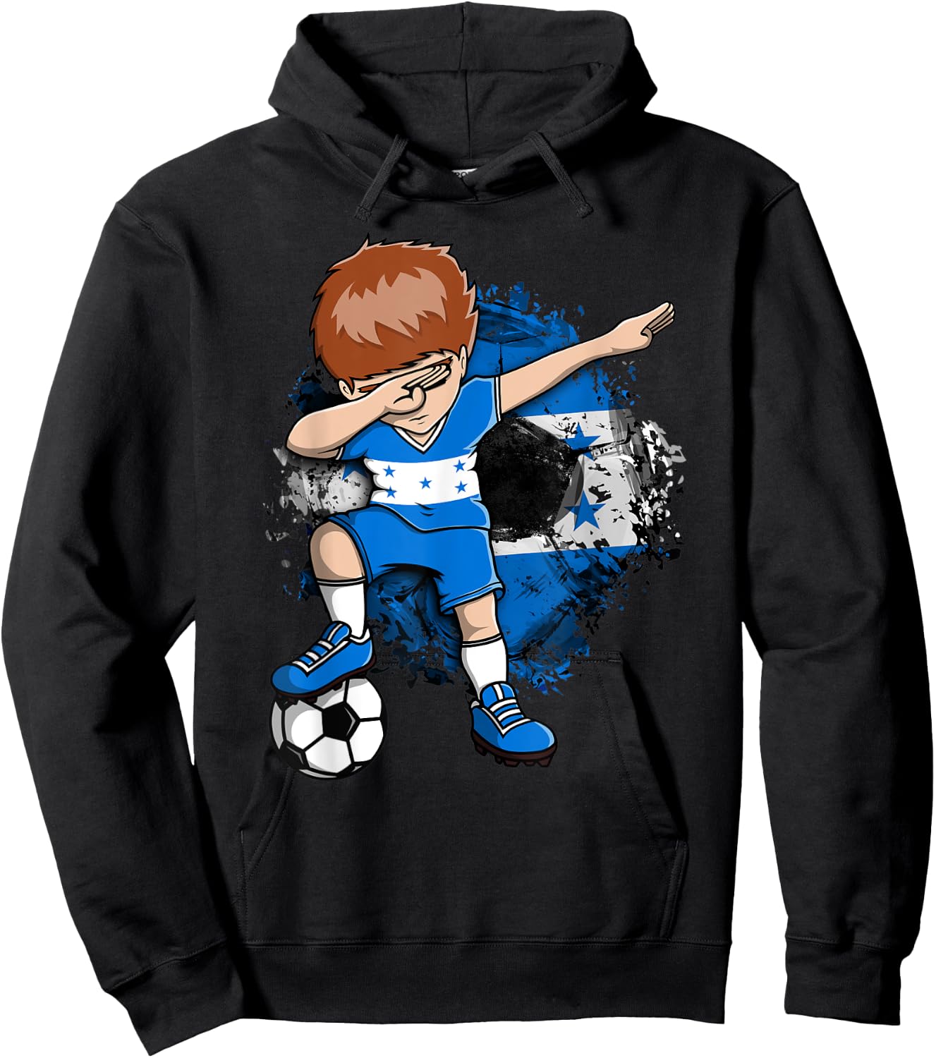 Dabbing Soccer Boy - Honduras Jersey Honduran Football Fans Hoodie - Hoodie | Black