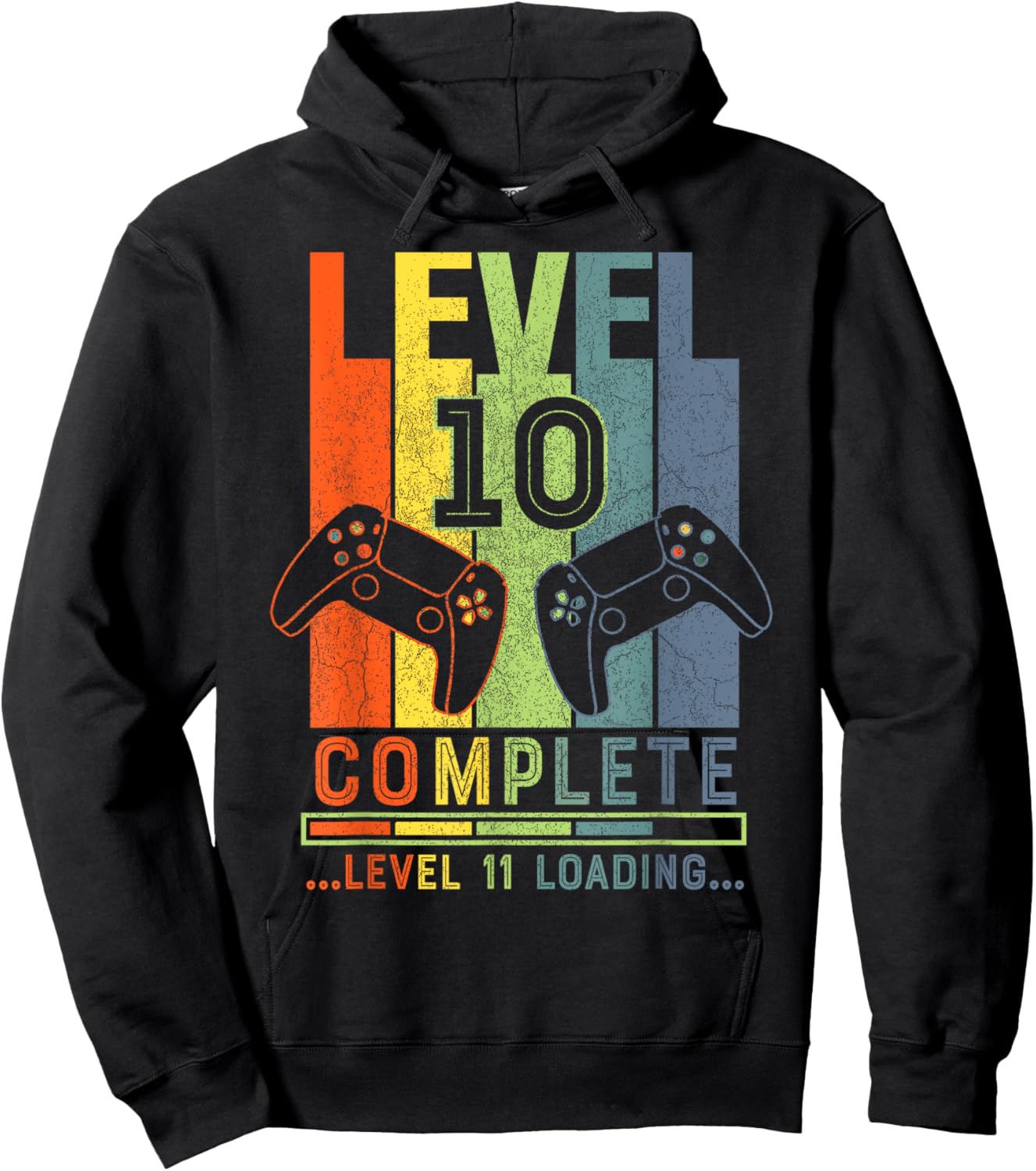 Level 10 Complete Gamer Gift 10 Years Wedding Anniversary Hoodie - Hoodie | Black