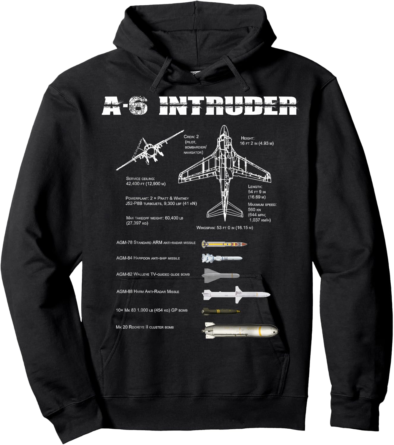 A-6 Intruder Hoodie - Hoodie | Black
