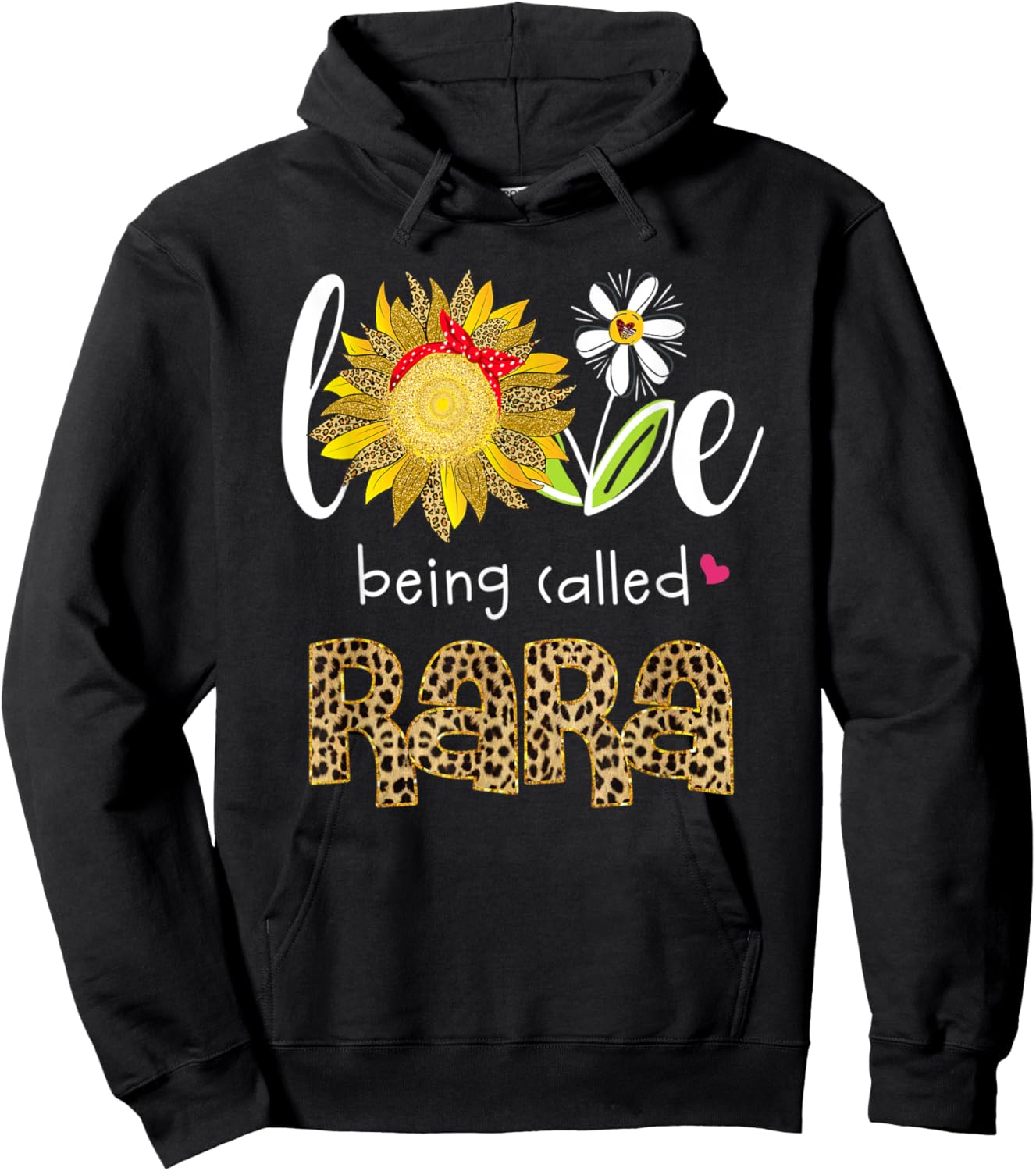 Love Being Called Rara Sunflower Mothers Day Hoodie - Hoodie | Black