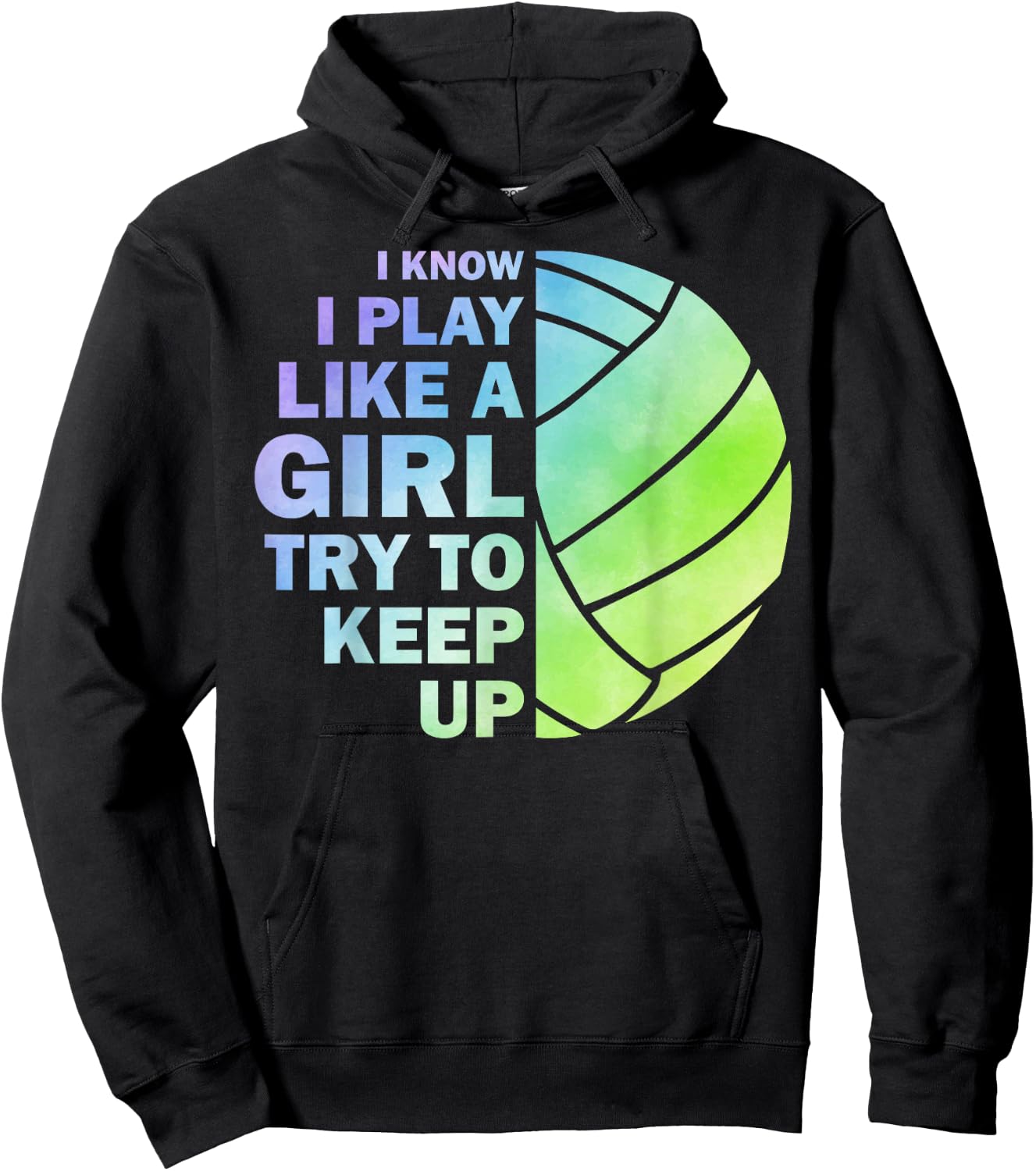 Cool Volleyball Girls Youth Volleyball Team Sports Hoodie - Hoodie | Black