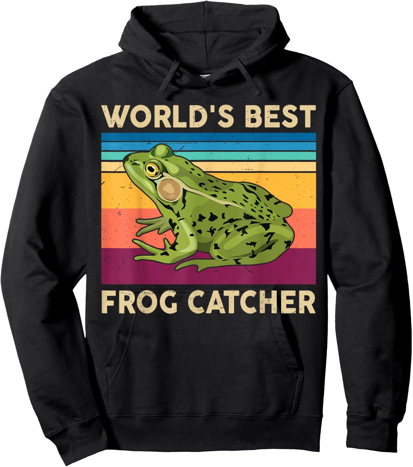 Frog-Shirt Kids Worlds Best Frog-Catcher Boy Toddler Funny Hoodie - Hoodie | Black