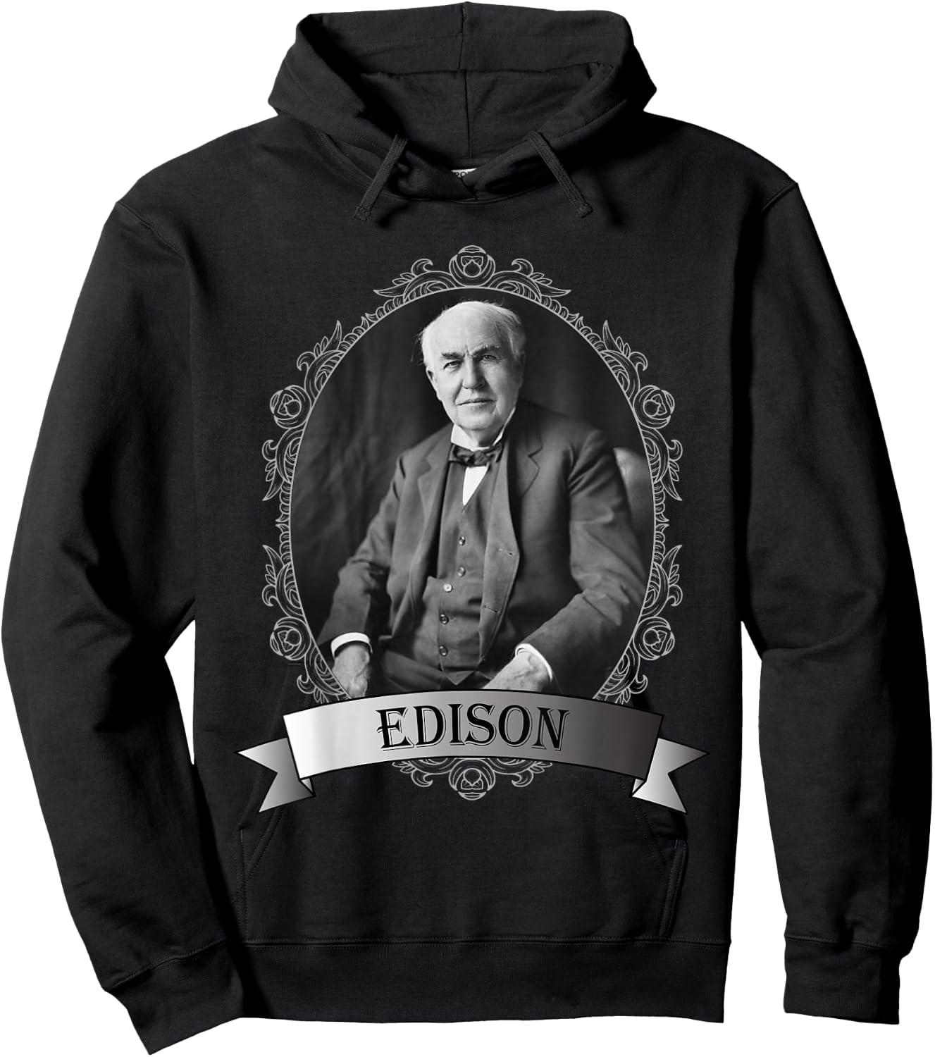 Thomas Edison Portrait Shirt Hoodie - Hoodie | Black