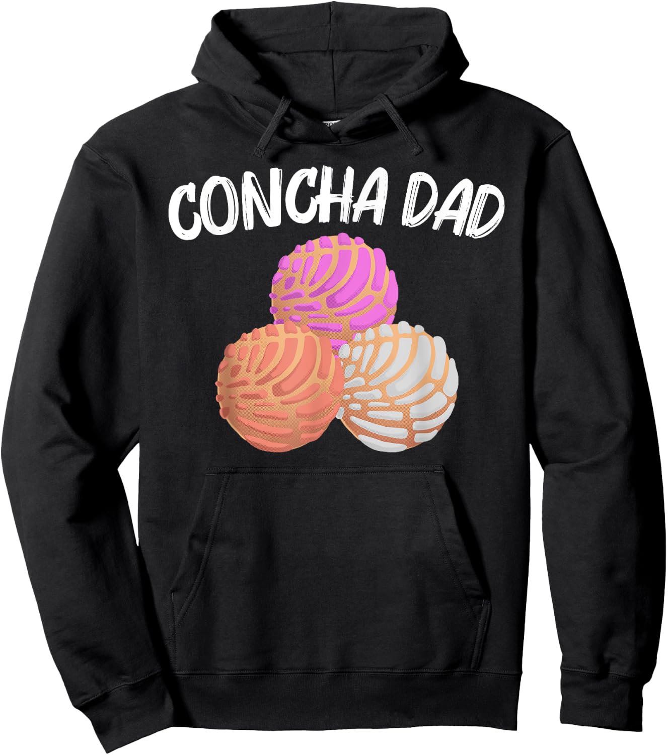 Cool Concha For Dad Papa Pan Dulce Latin Mexican Bread Food Hoodie - Hoodie | Black