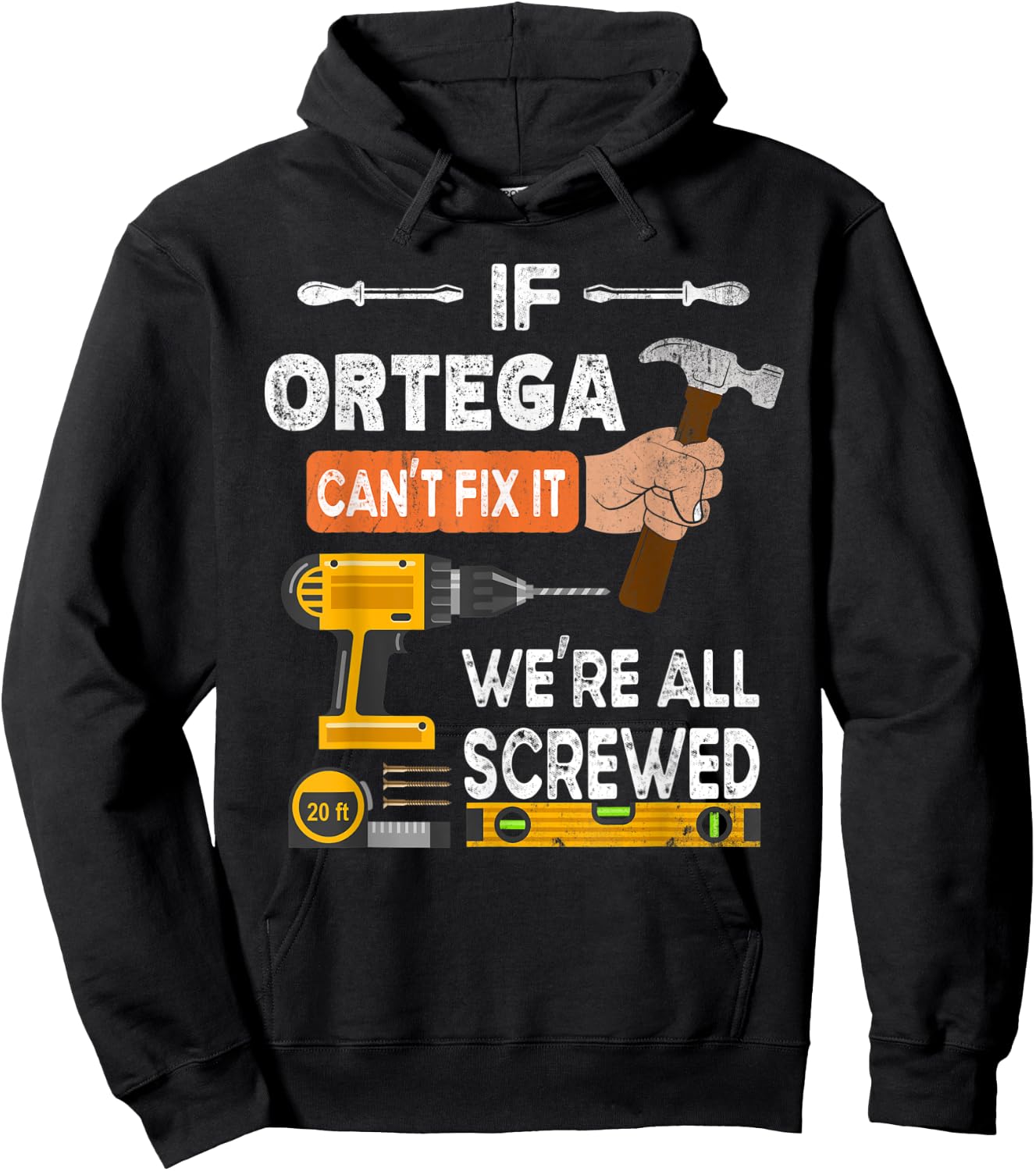 Funny if Ortega can't fix it no one can handyman woodworker Hoodie - Hoodie | Black
