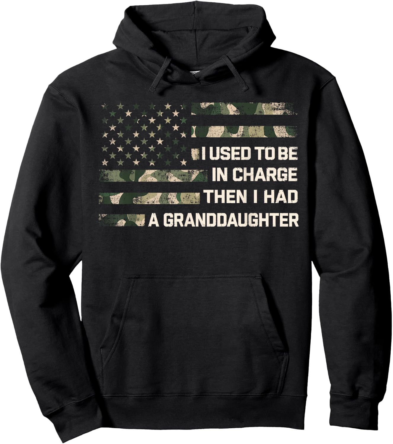 I Used to Be in Charge Then I Had A Granddaughter Grandpa Hoodie - Hoodie | Black