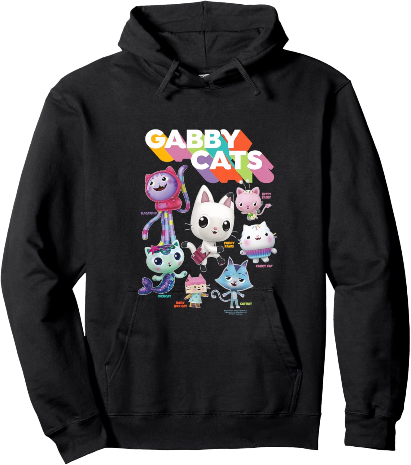 Kids Gabby's Dollhouse Gabby Cats Hoodie - Hoodie | Black