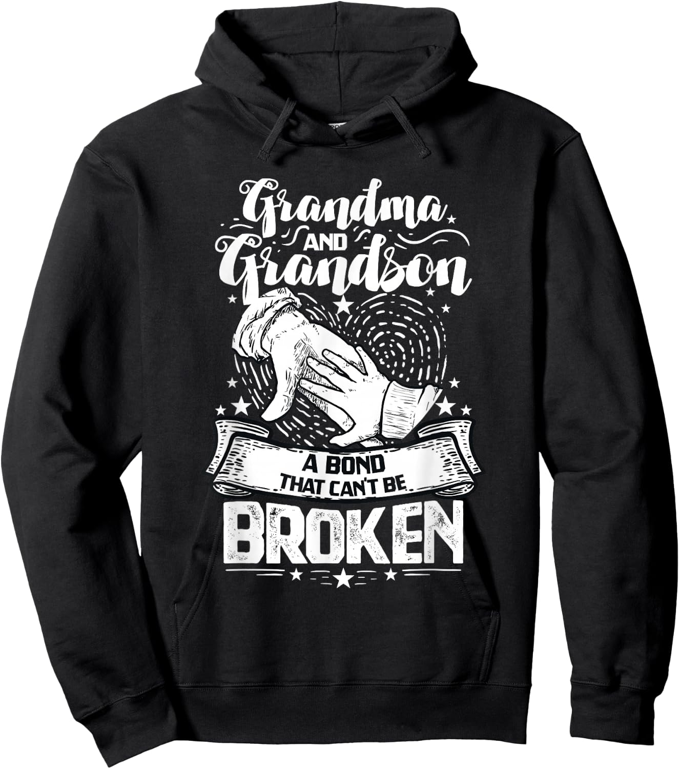 Grandma And Grandson A Bond That Can't Be Broken Hoodie - Hoodie | Black