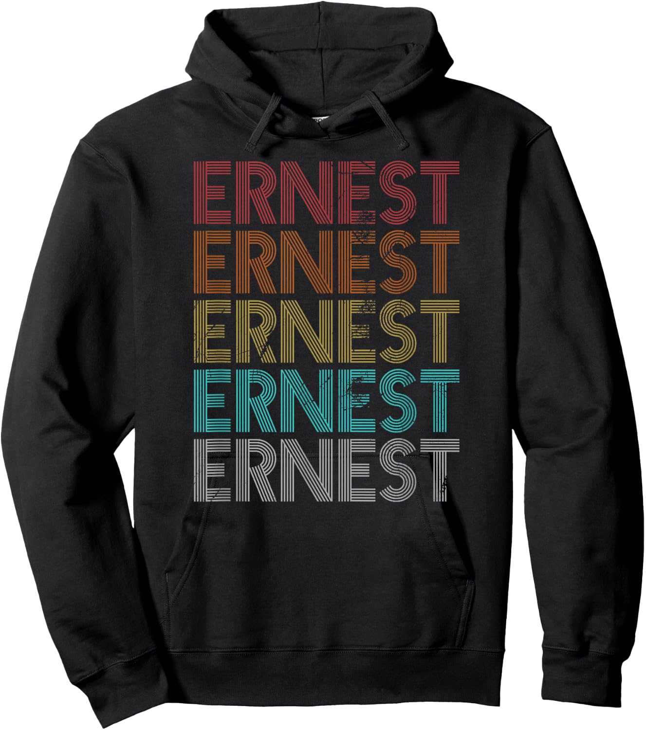 Retro Vintage ERNEST Hoodie - Hoodie | Black