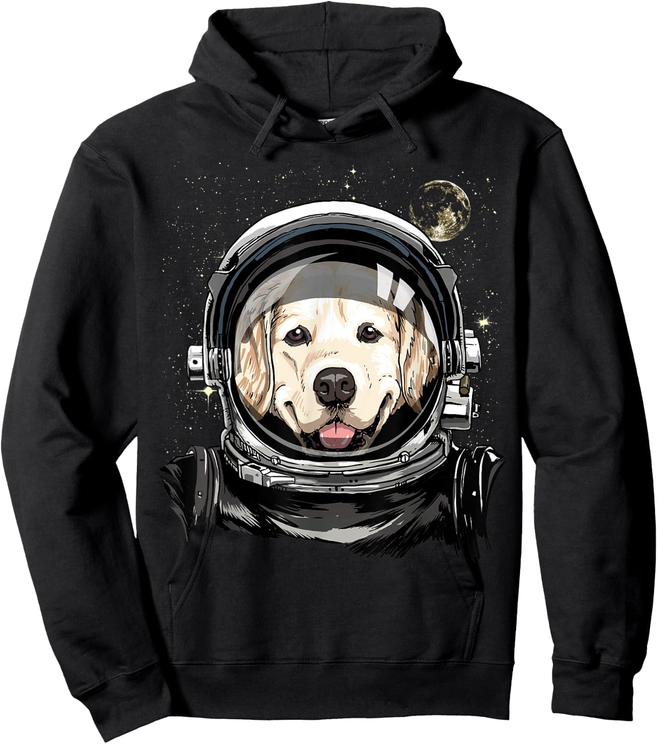 Golden Retriever Astronaut Shirt Dog in Galaxy Space Lover Men Women Girls Kids Hoodie - Hoodie | Black