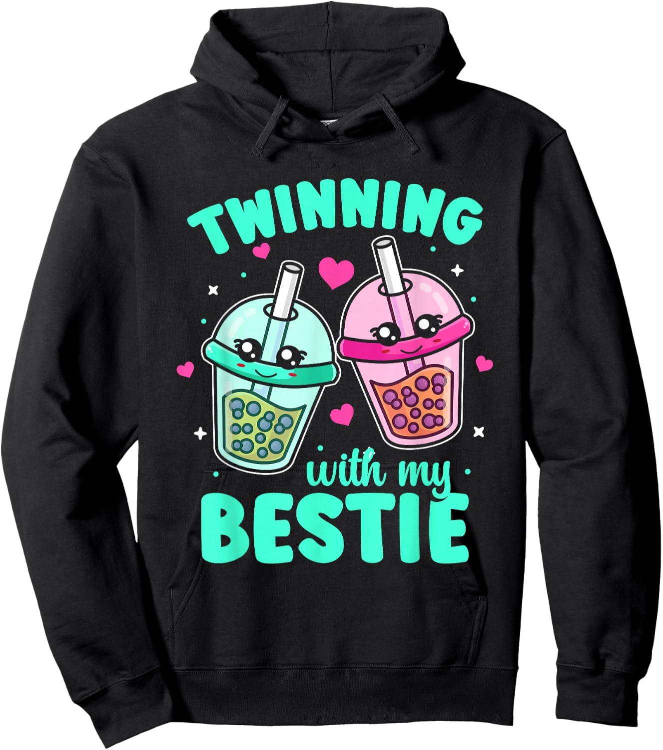 Twinning with My Bestie Twins Day Friends Matching Hoodie - Hoodie | Black