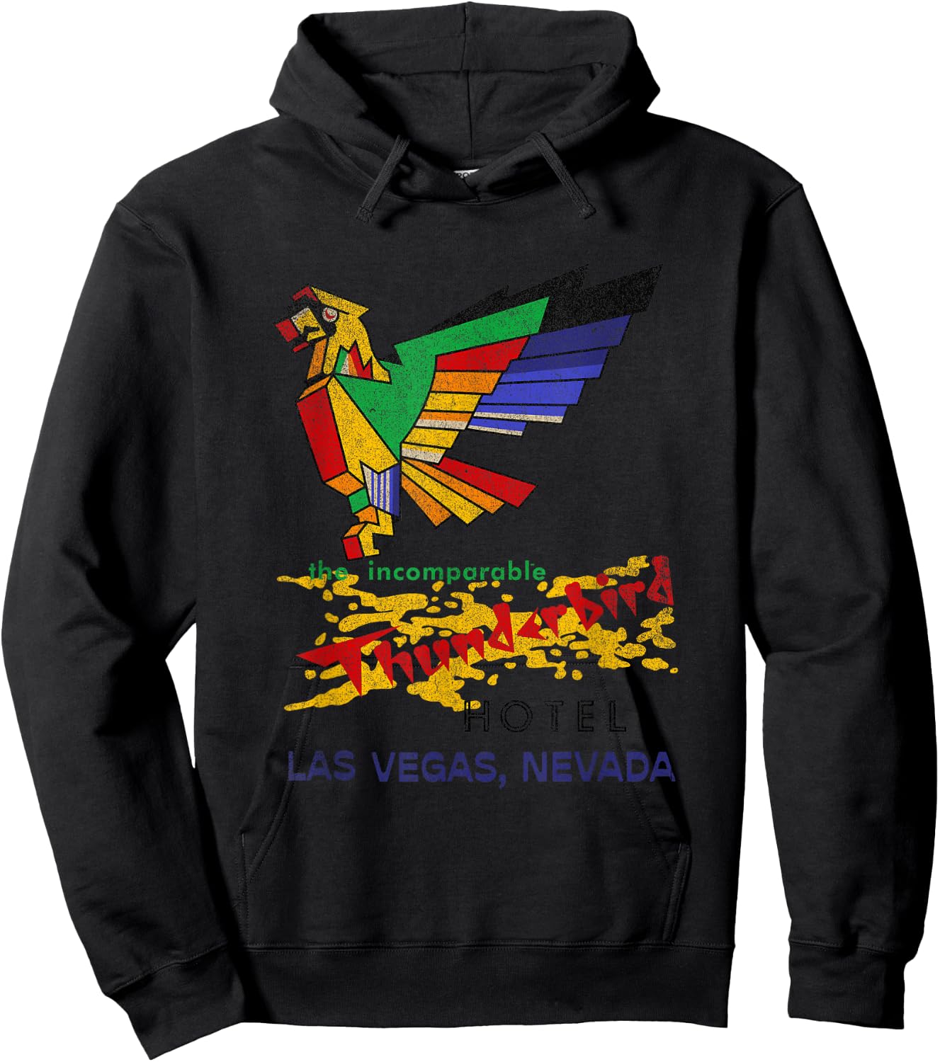 Vintage Thunderbird Hotel and Casino Las Vegas Hoodie - Hoodie | Black