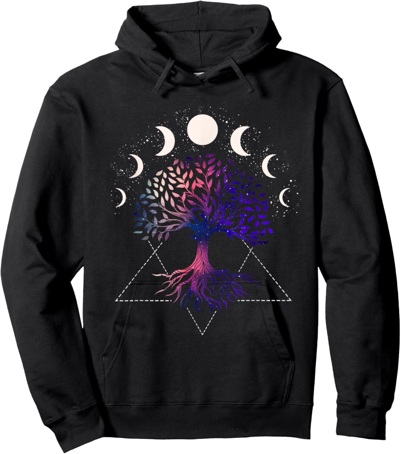 Tree Of Life Spiritual Shirt Moonphases for Yoga Hoodie - Hoodie | Black