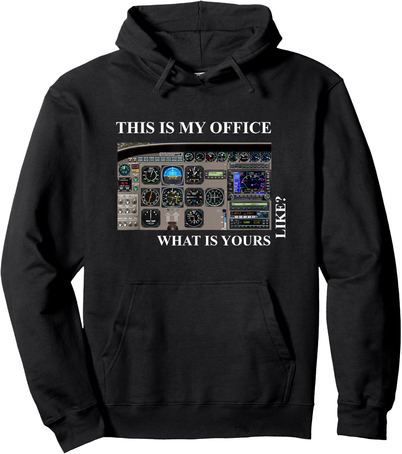 Aviation Pilot - Cessna 172 Cockpit Hoodie - Hoodie | Black