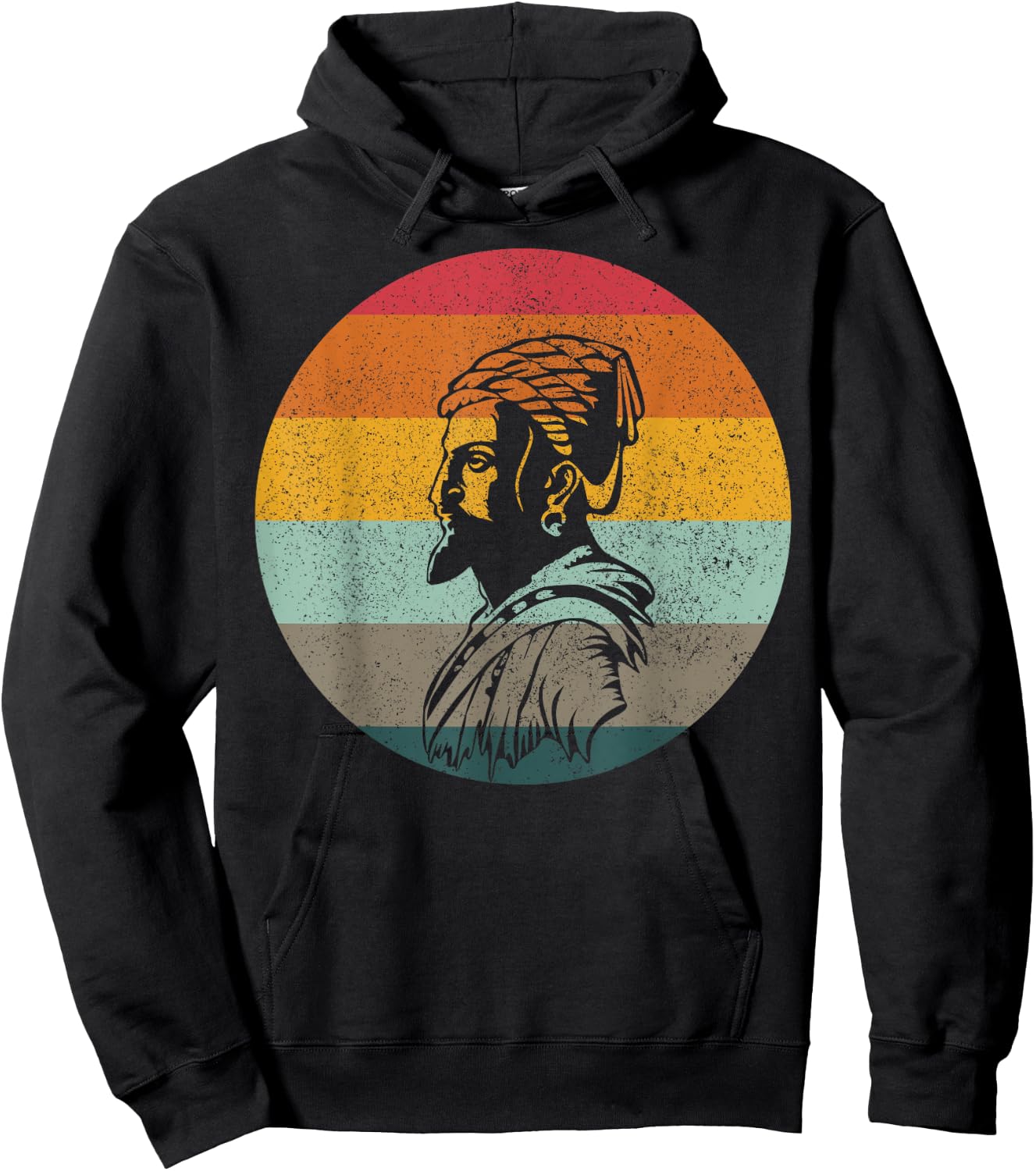 Swag Swami Chatrapati Shivaji Maharaj Vintage Style Hoodie - Hoodie | Black