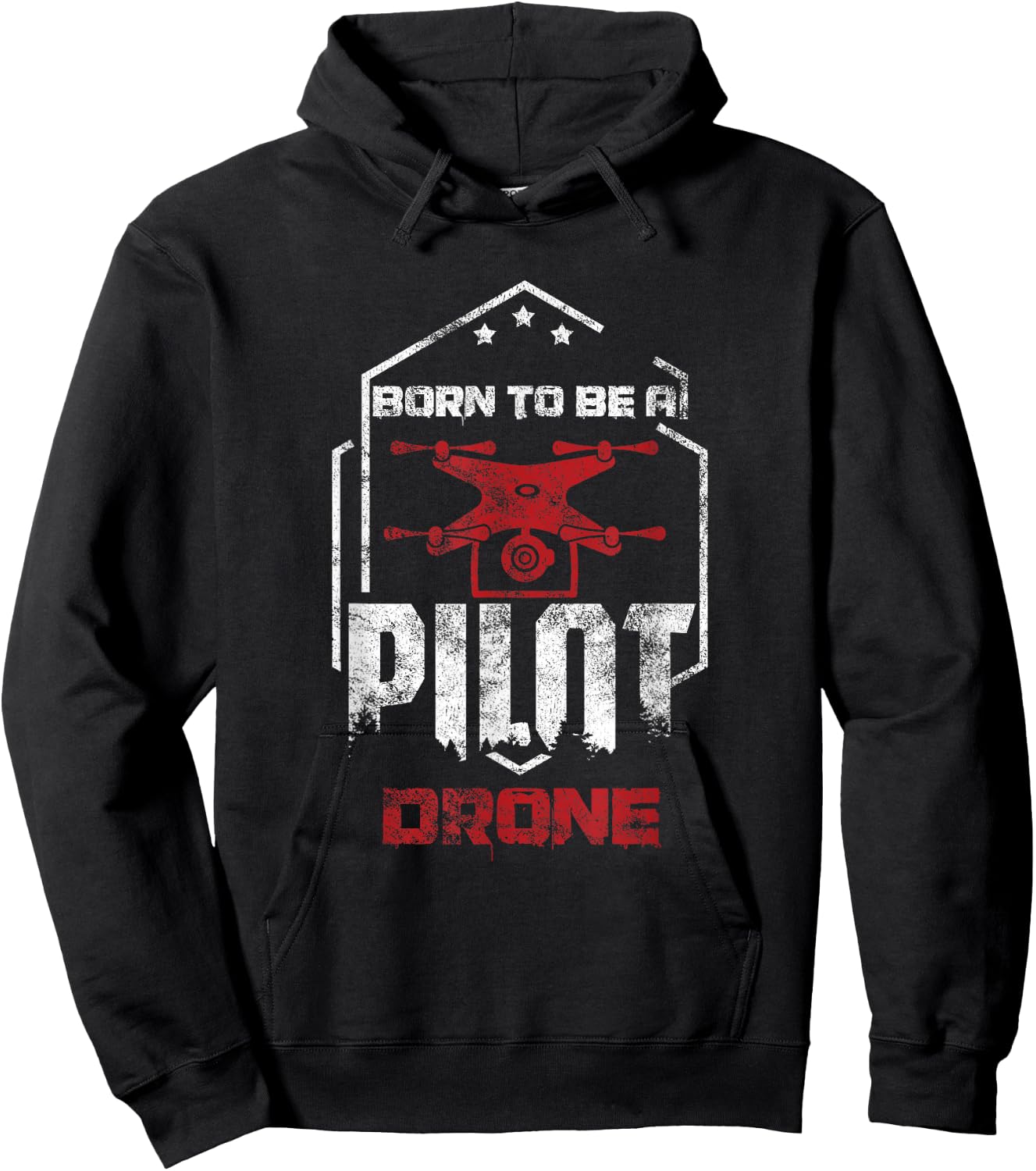 Quadcopter RC Aerial Film Born as a Pilot Drone Hoodie - Hoodie | Black
