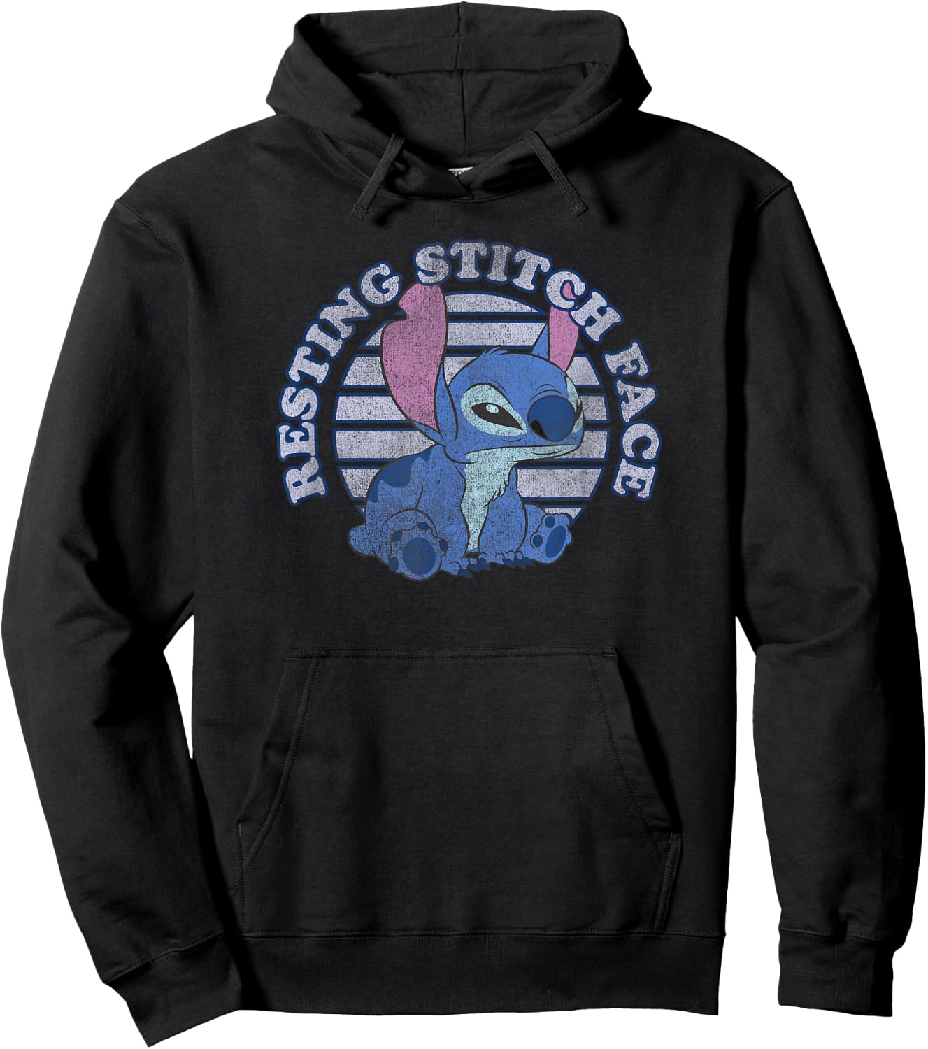Disney Lilo & Stitch Resting Stitch Face Hoodie - Hoodie | Black
