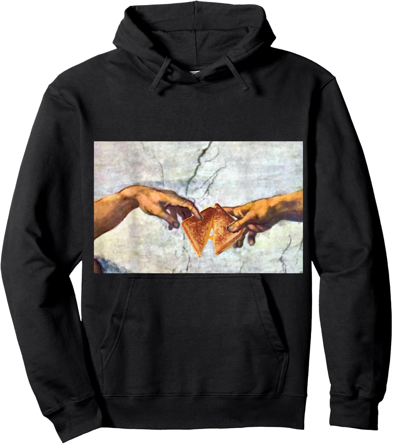 The creation of Adam grilled cheese Hoodie - Hoodie | Black