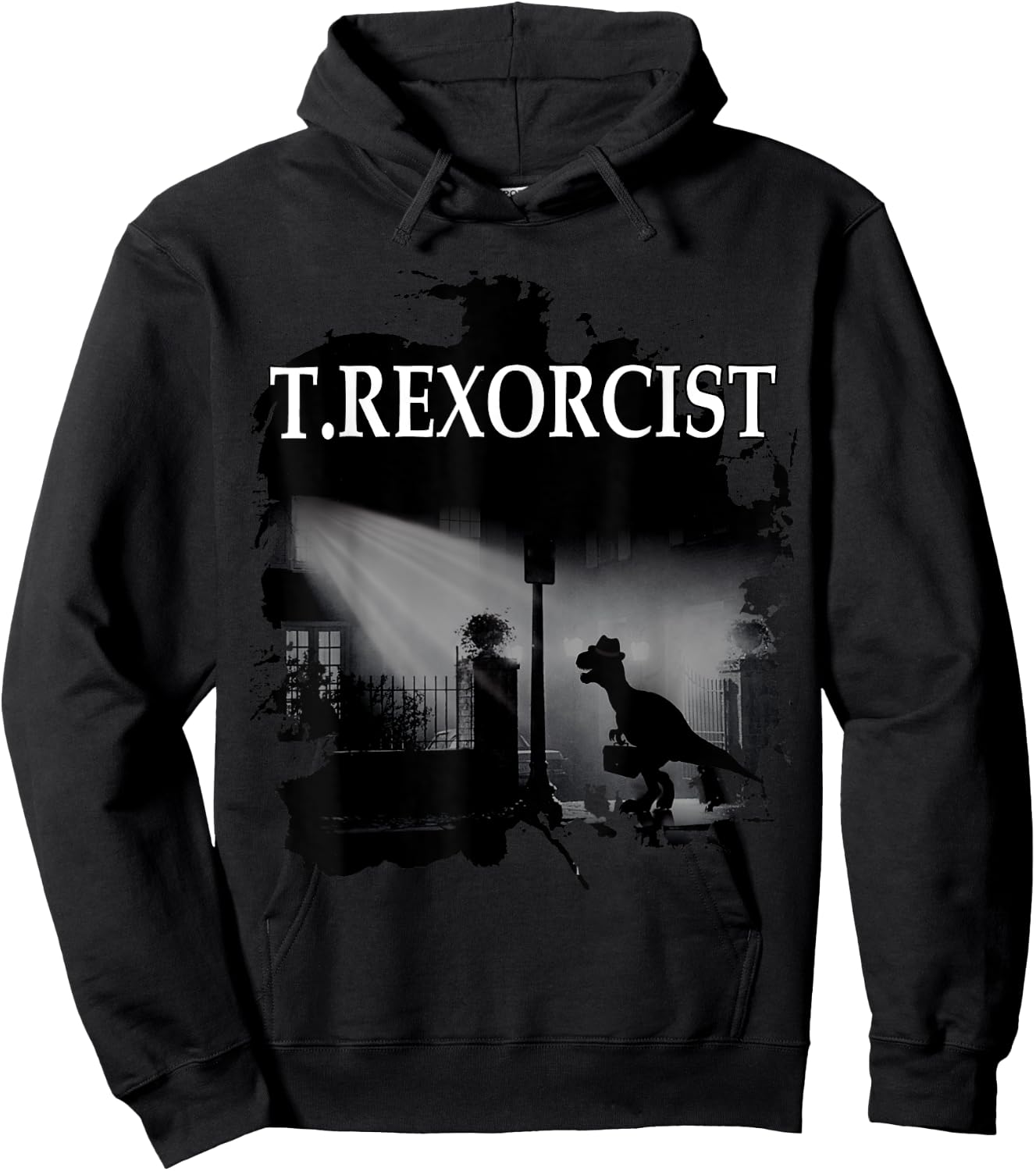 Tyrannosaurus Rex Shirt - T.rexorcist Dinosaur Parody Hoodie - Hoodie | Black