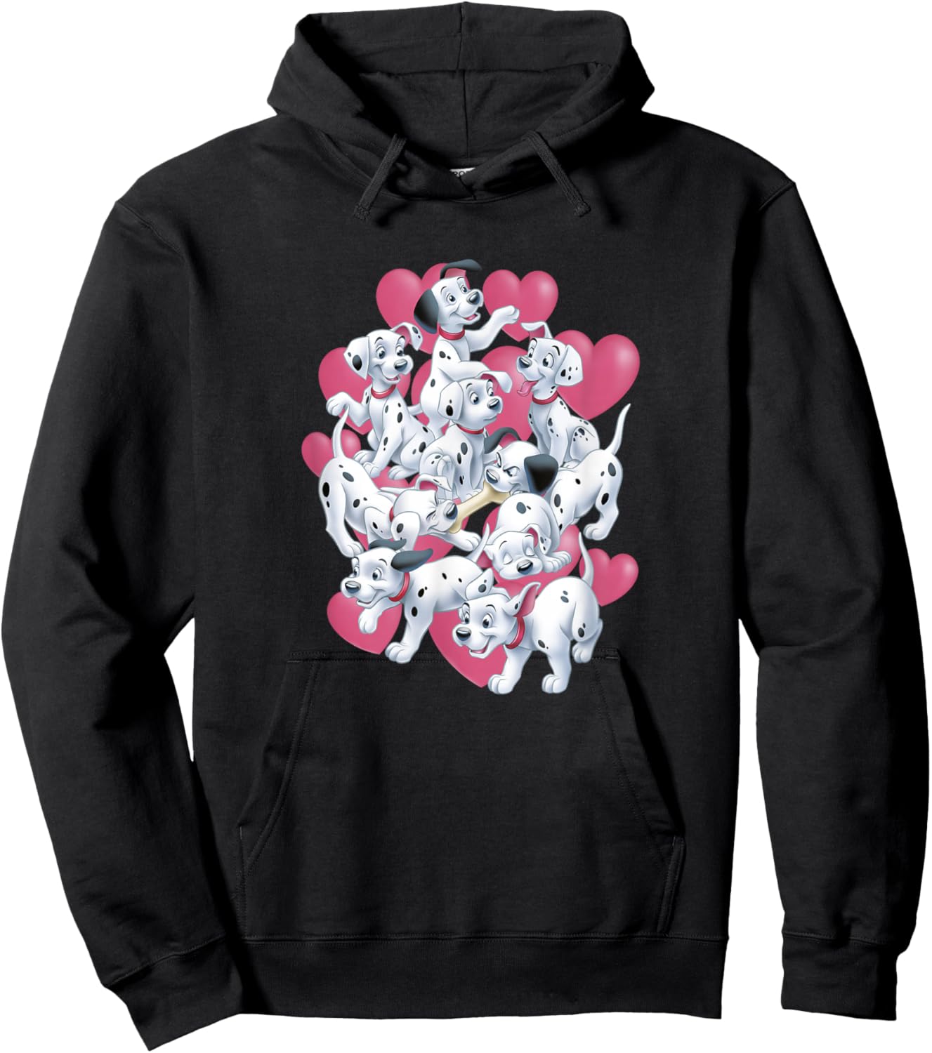 Disney 101 Dalmatians Valentine's Day Puppies & Hearts Small Hoodie - Hoodie | Black