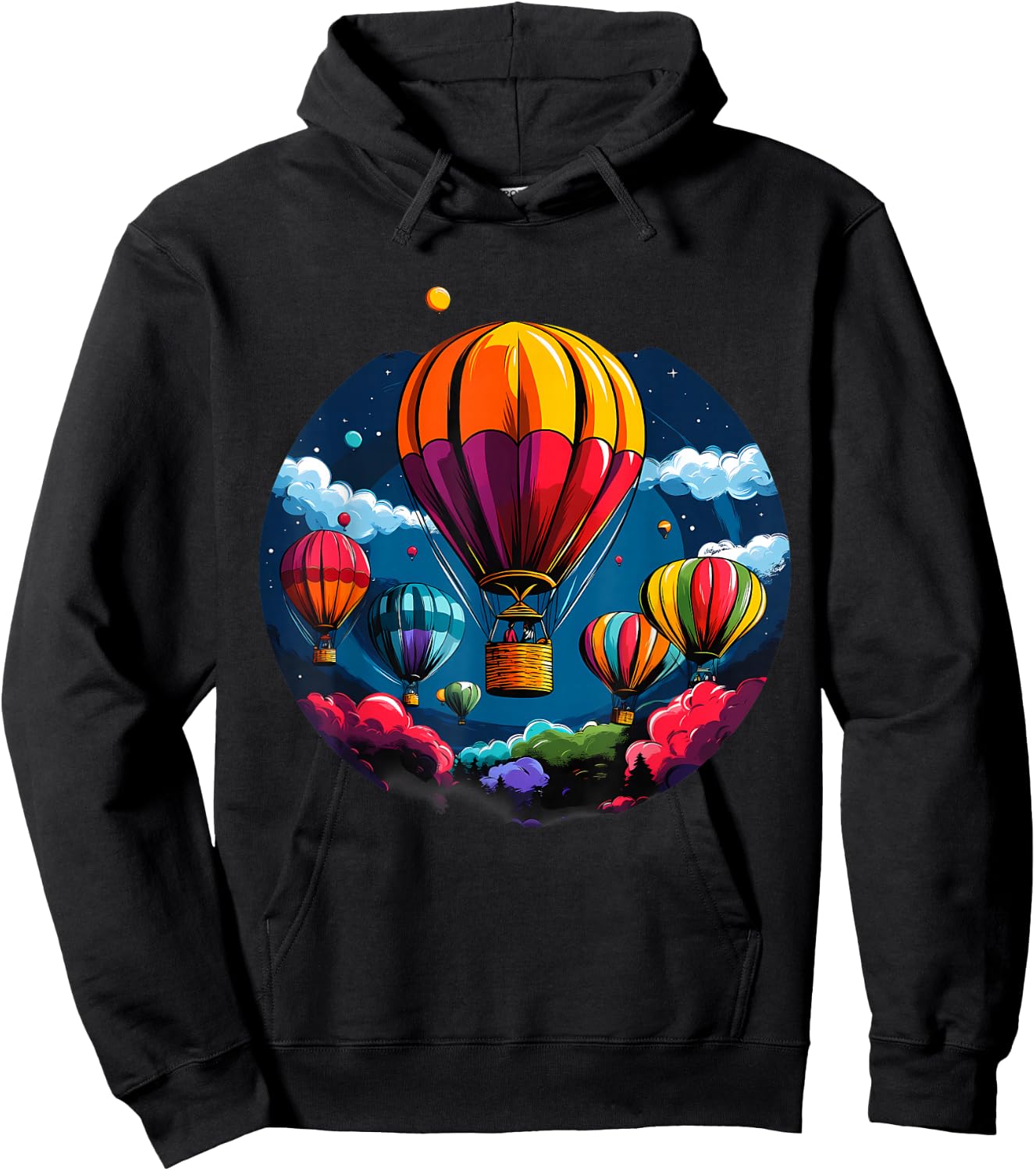Hot Air Balloon Ride Festival Hot Air Ballooning Hoodie - Hoodie | Black