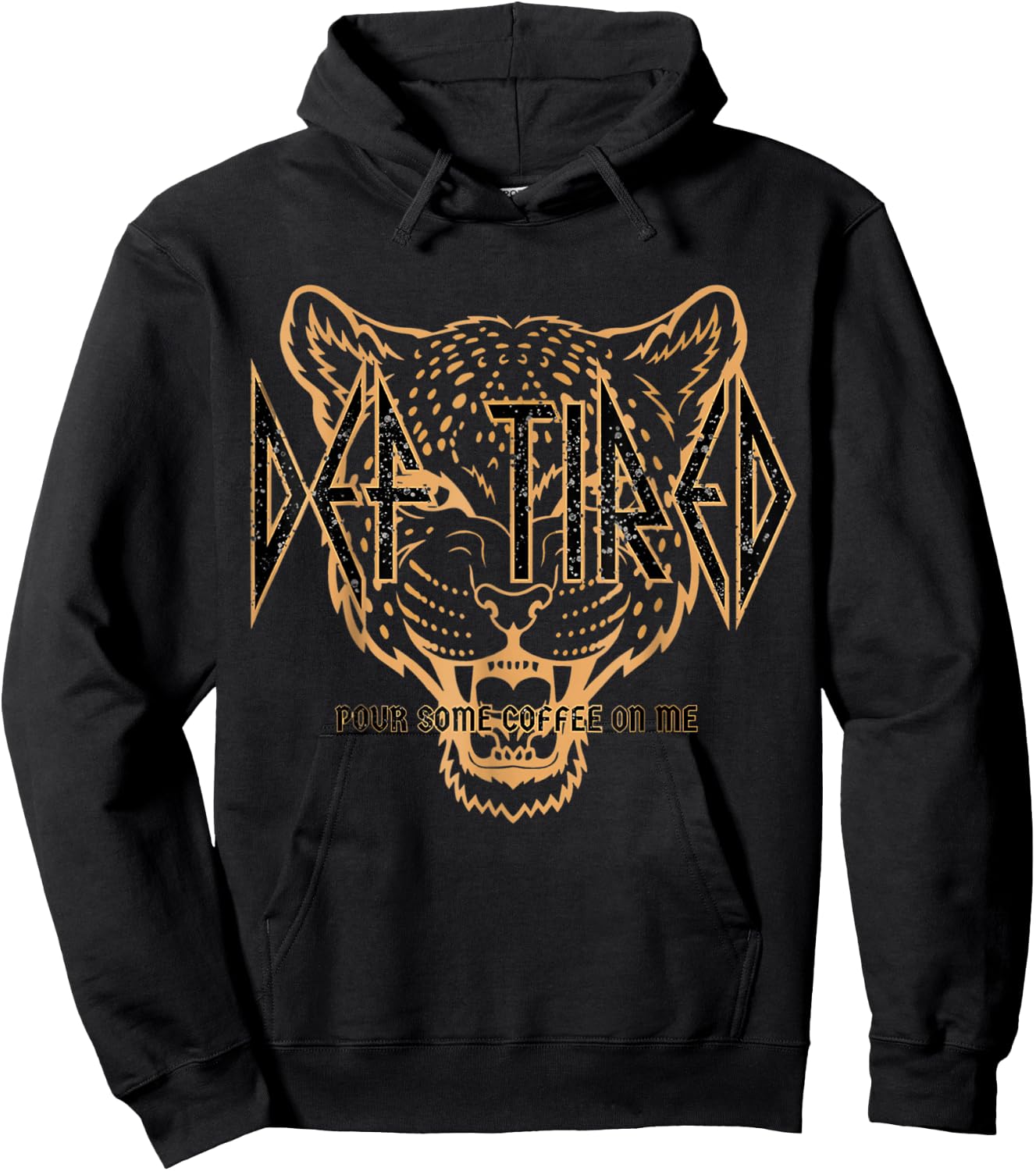 Def tired pour some coffee on me vintage tiger Hoodie - Hoodie | Black