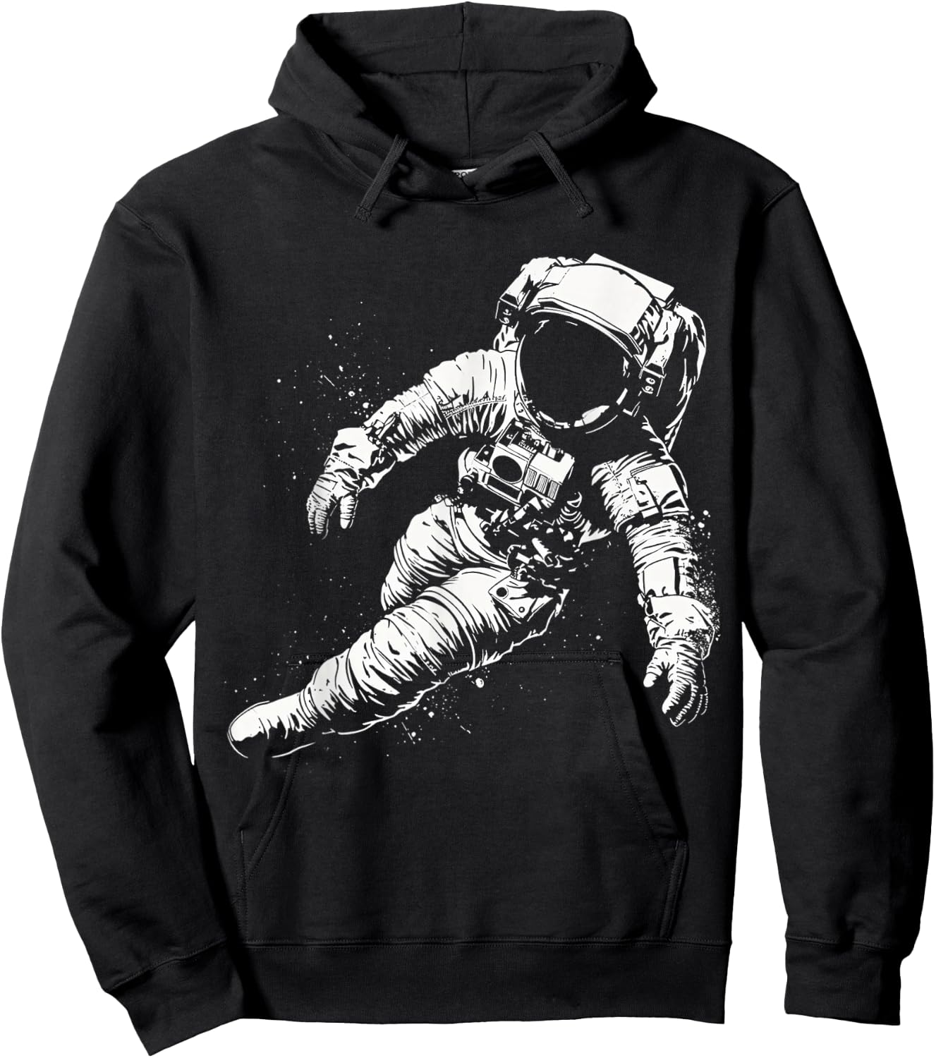 Astronaut Illustration Artwork Graphic Motif Astronaut Hoodie - Hoodie | Black