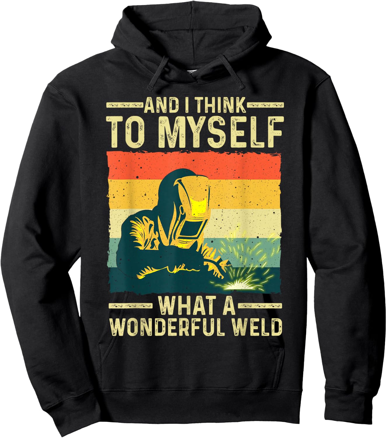 Funny Vintage Welding Design Dad Blacksmith Worker Small Hoodie - Hoodie | Black