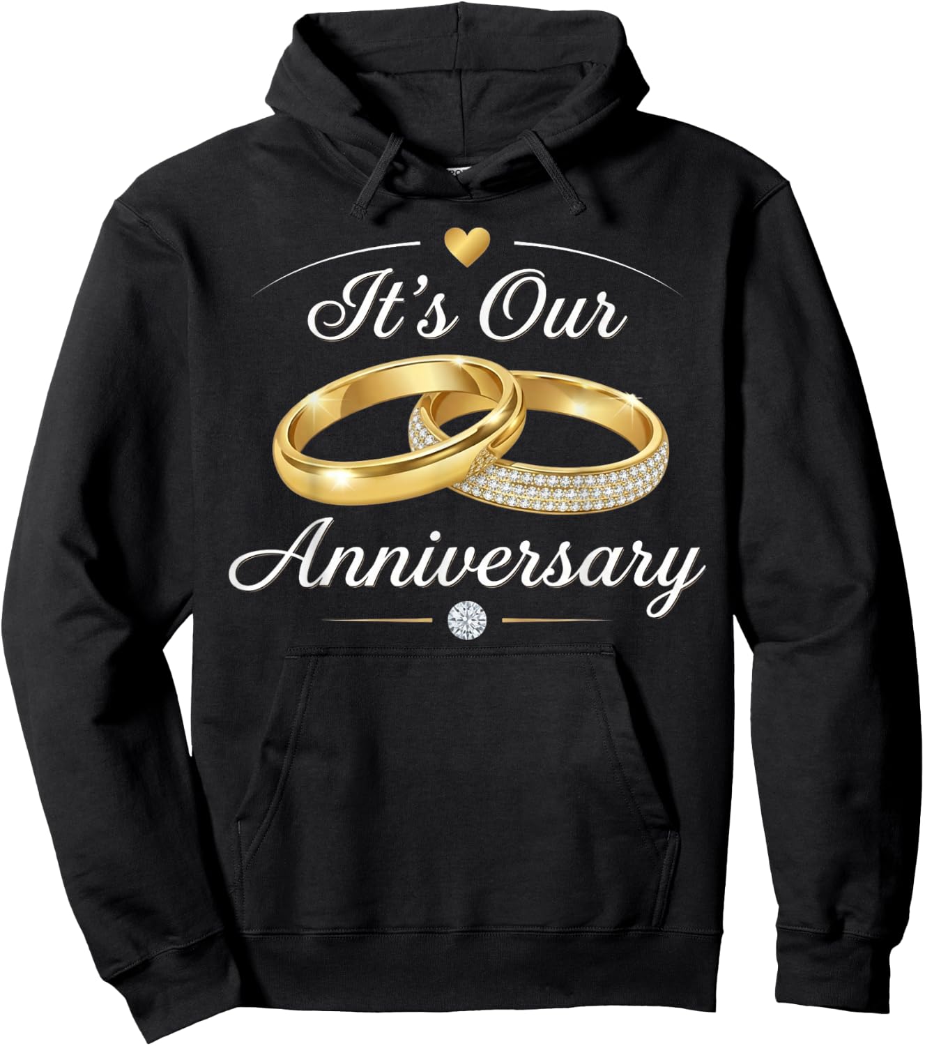 It’s Our Anniversary Matching Married Husband Wife Couple Hoodie - Hoodie | Black